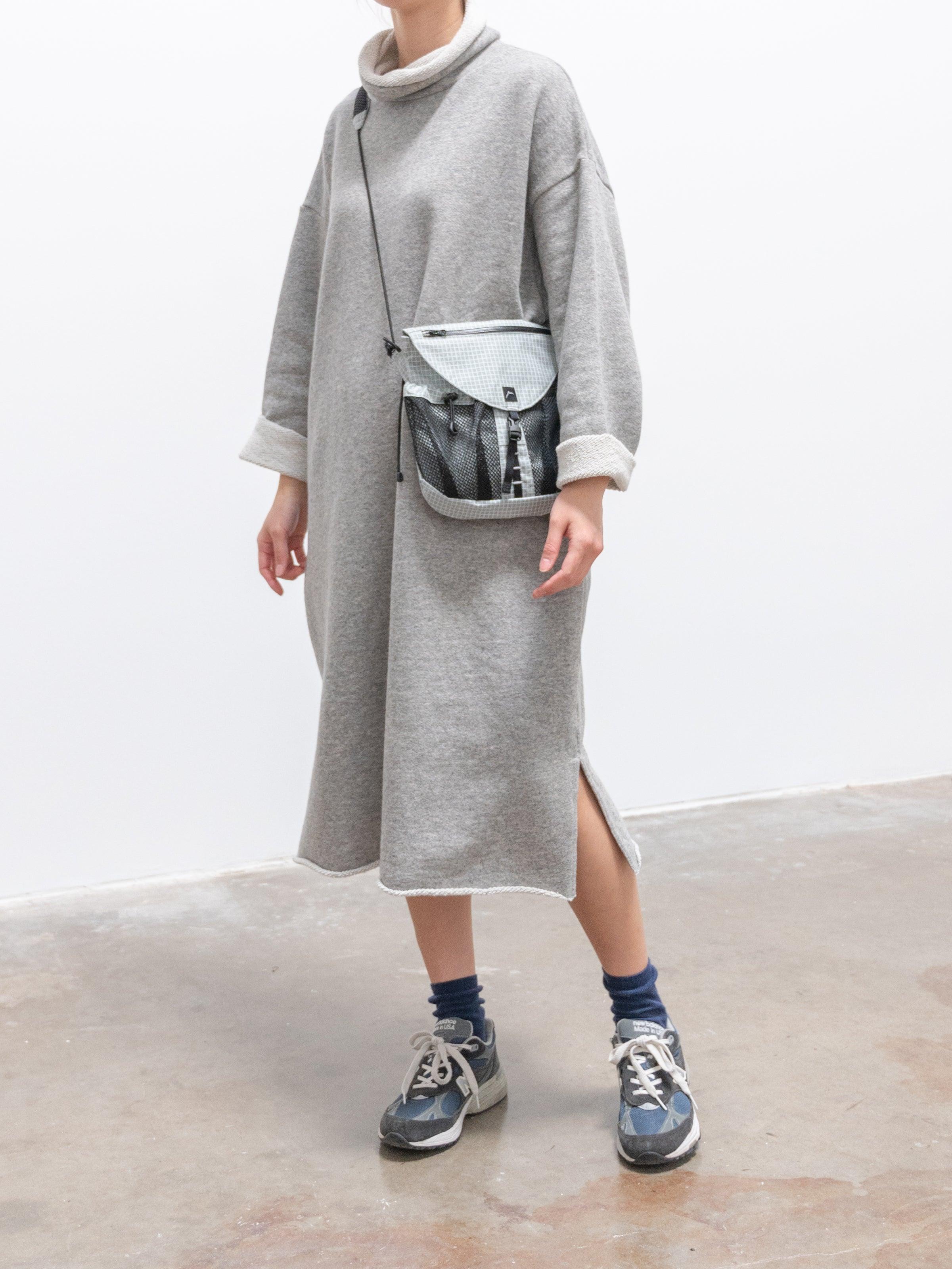 Namu Shop - Maillot Wool Sweat Turtleneck Dress - Gray