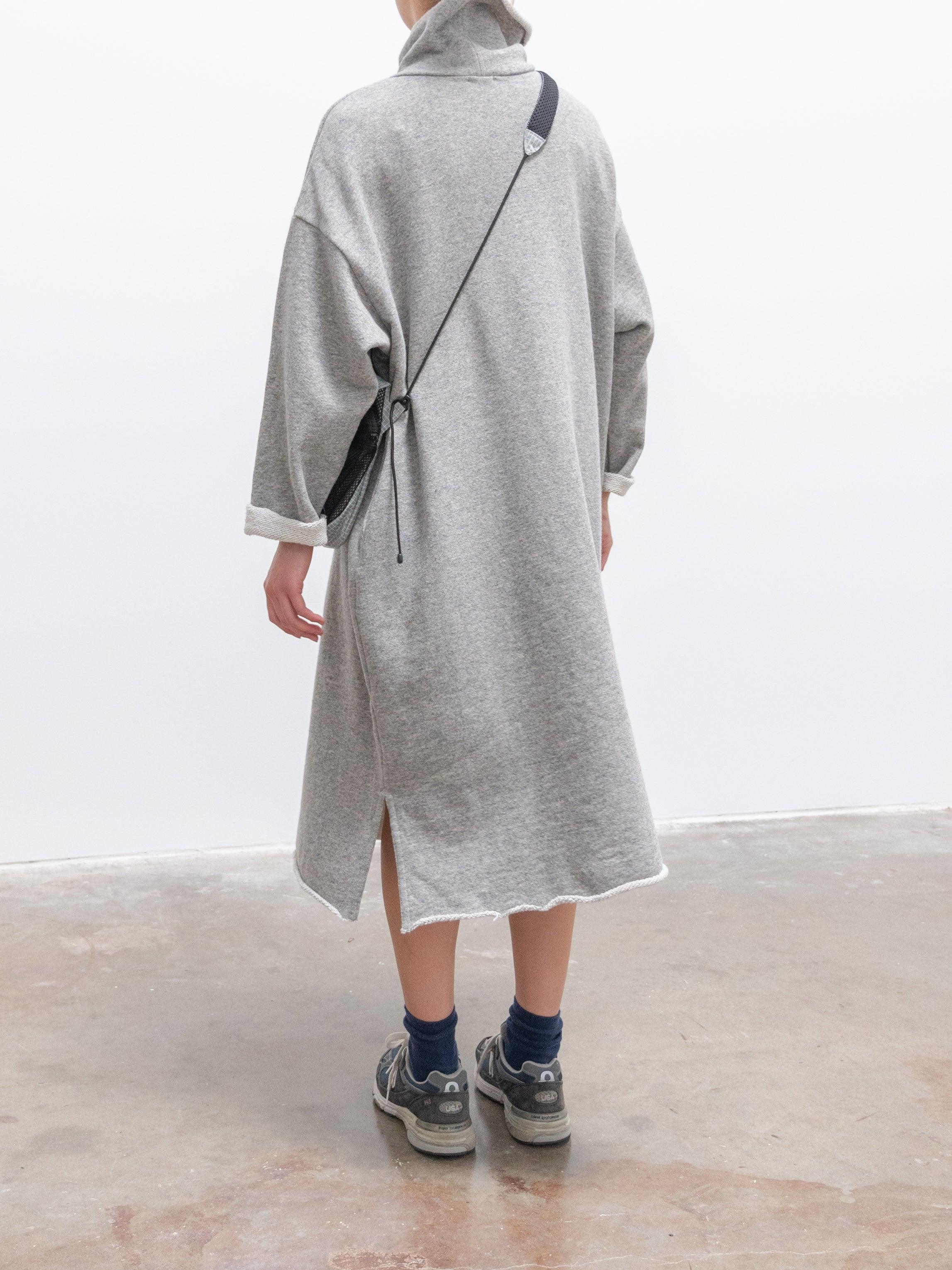 Namu Shop - Maillot Wool Sweat Turtleneck Dress - Gray