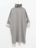 Namu Shop - Maillot Wool Sweat Turtleneck Dress - Gray