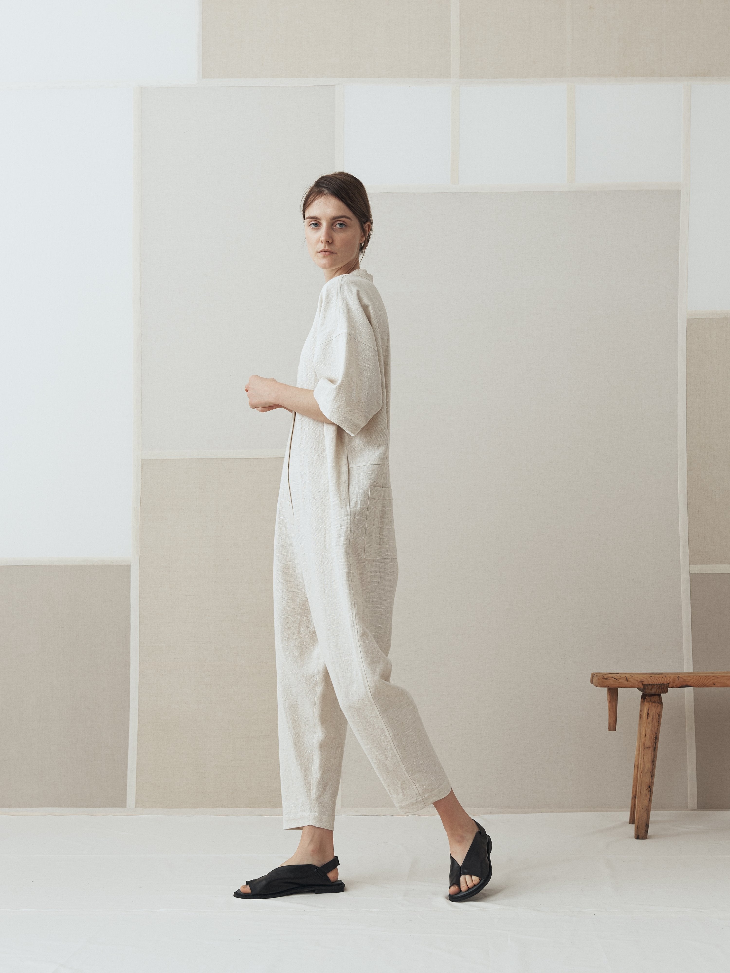 Namu Shop - muku Li / Co Jumpsuit in Beige