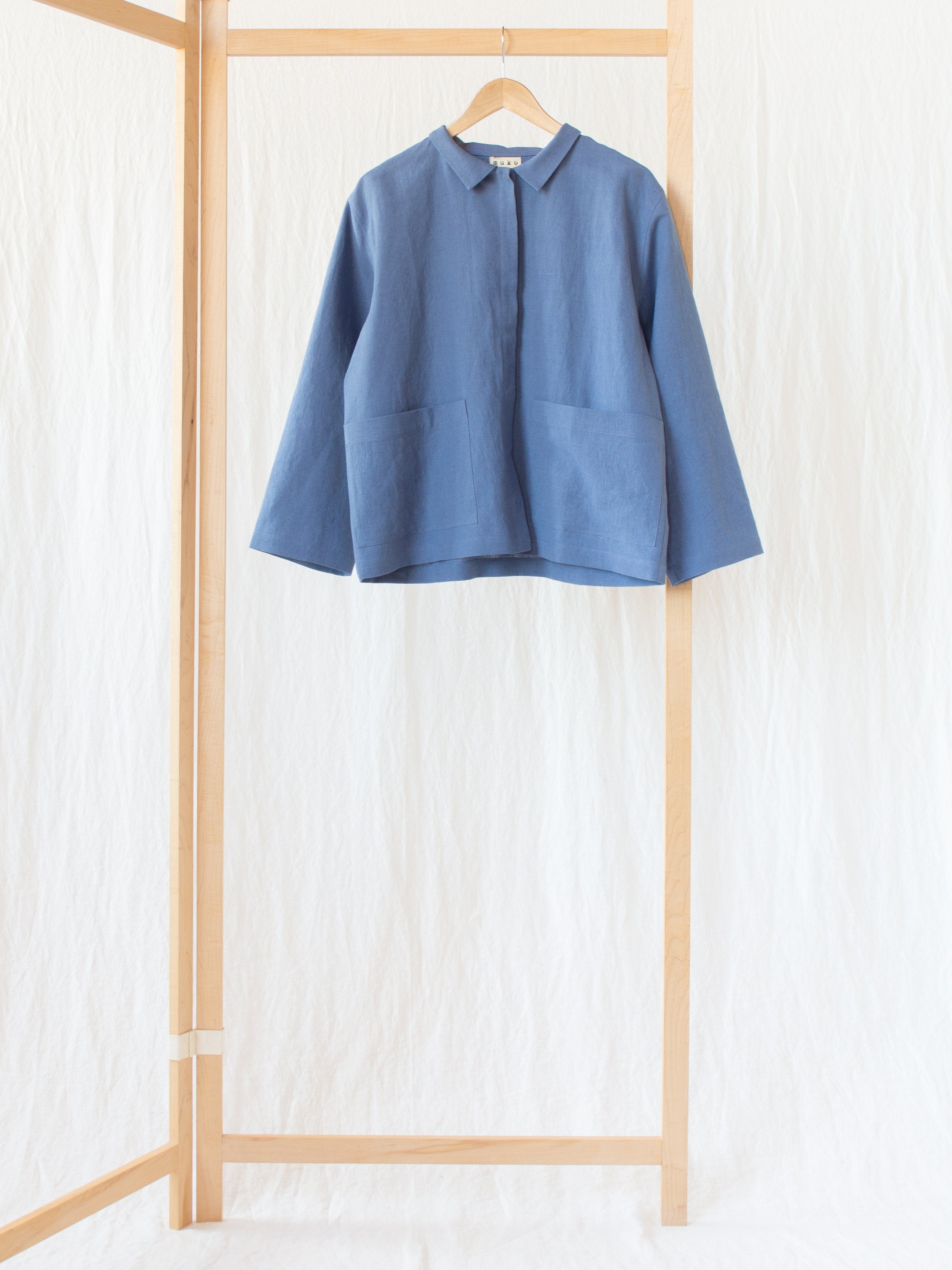 Namu Shop - muku Li / Co Shirt Jacket - Pale Indigo