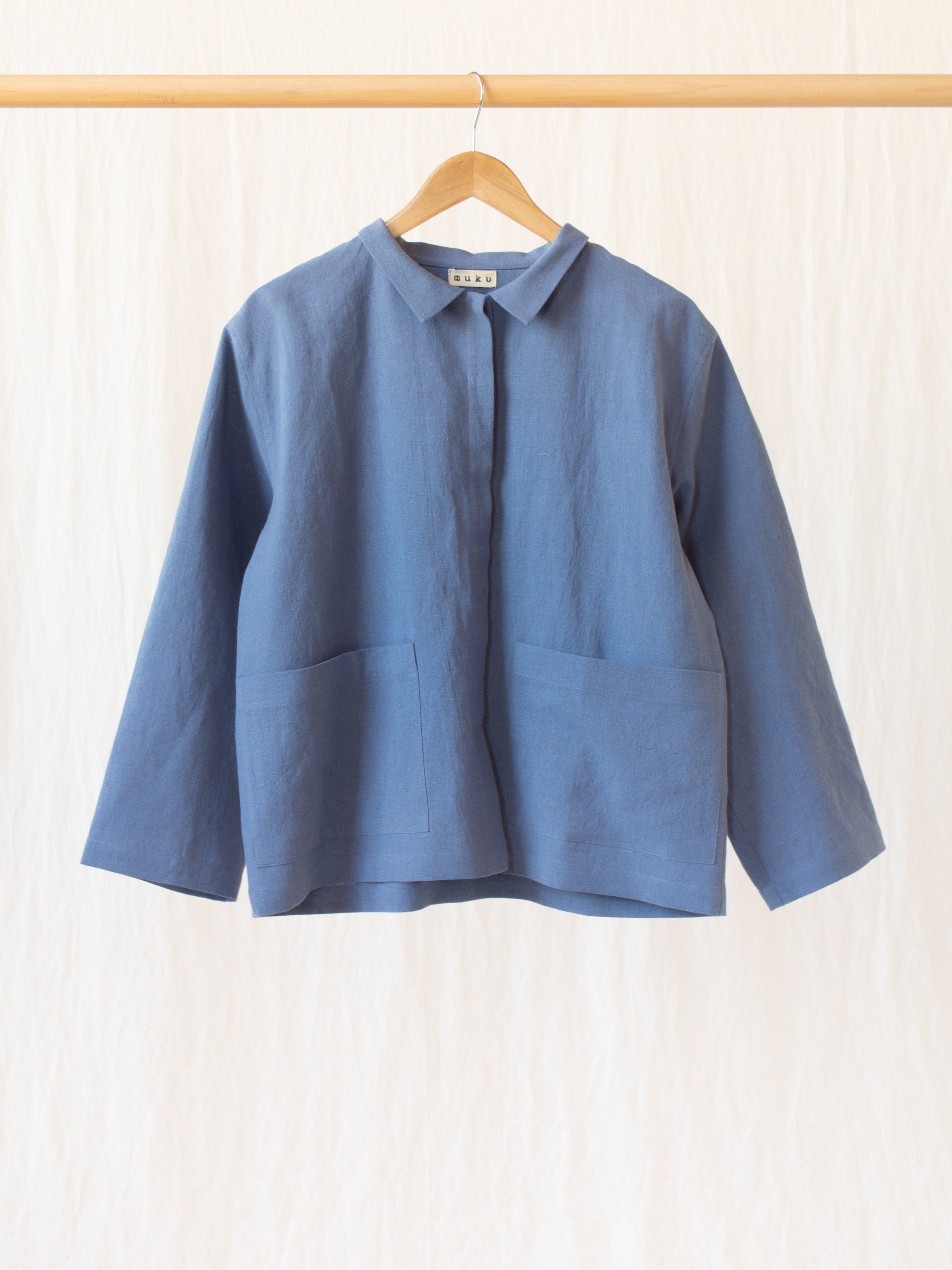 Namu Shop - muku Li / Co Shirt Jacket - Pale Indigo