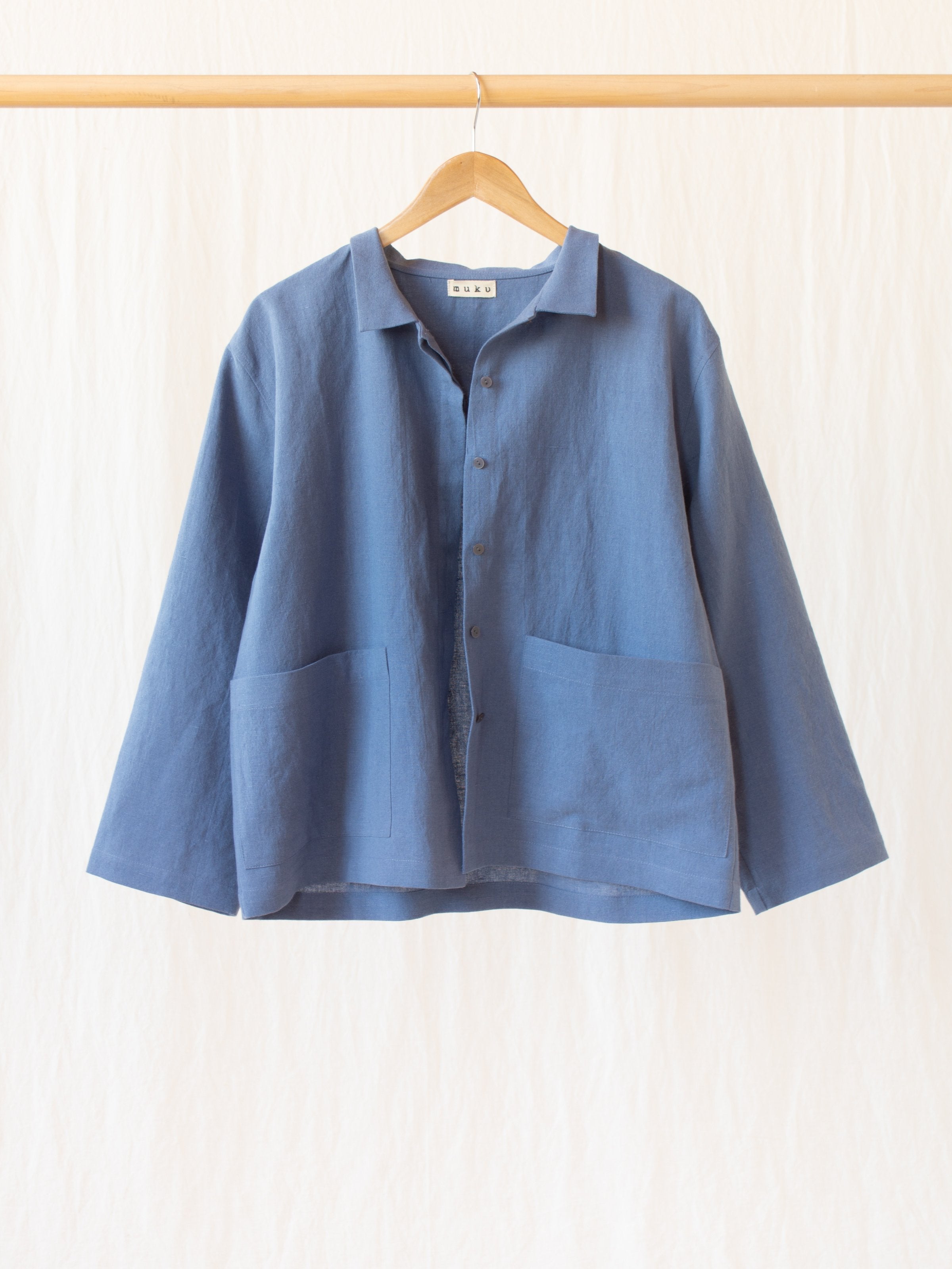 Namu Shop - muku Li / Co Shirt Jacket - Pale Indigo