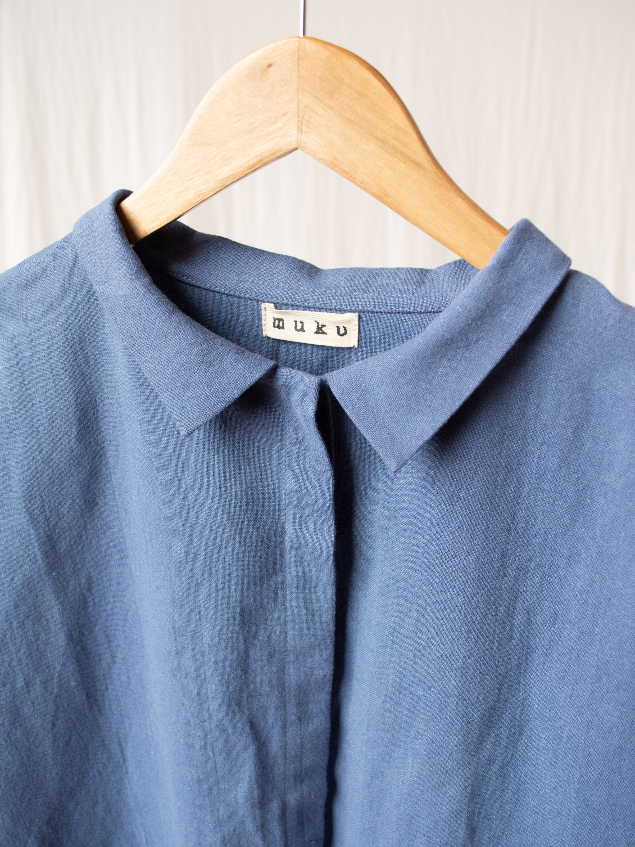 Namu Shop - muku Li / Co Shirt Jacket - Pale Indigo
