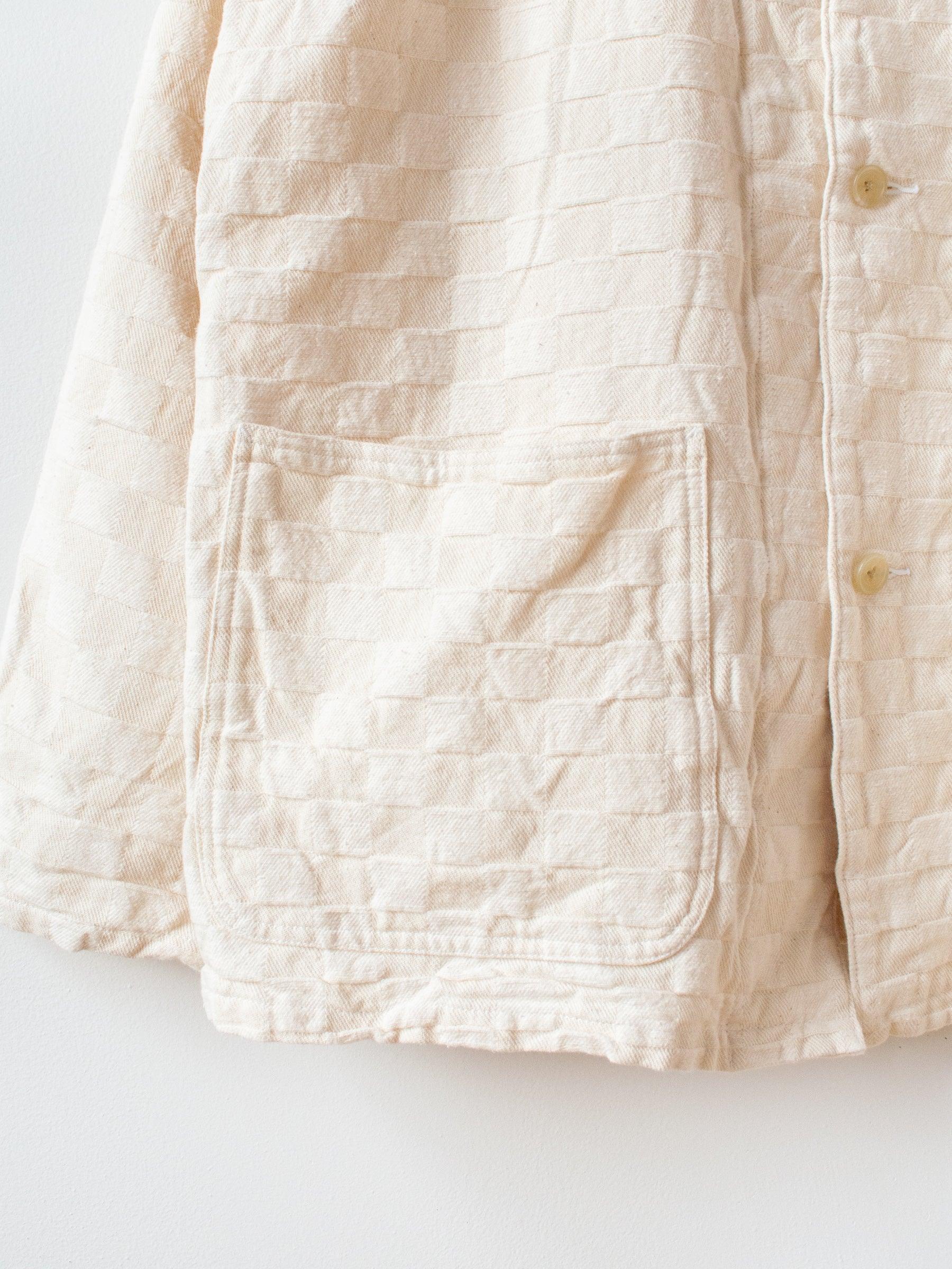 Namu Shop - Niche Block Check Coverall Jacket - Natural