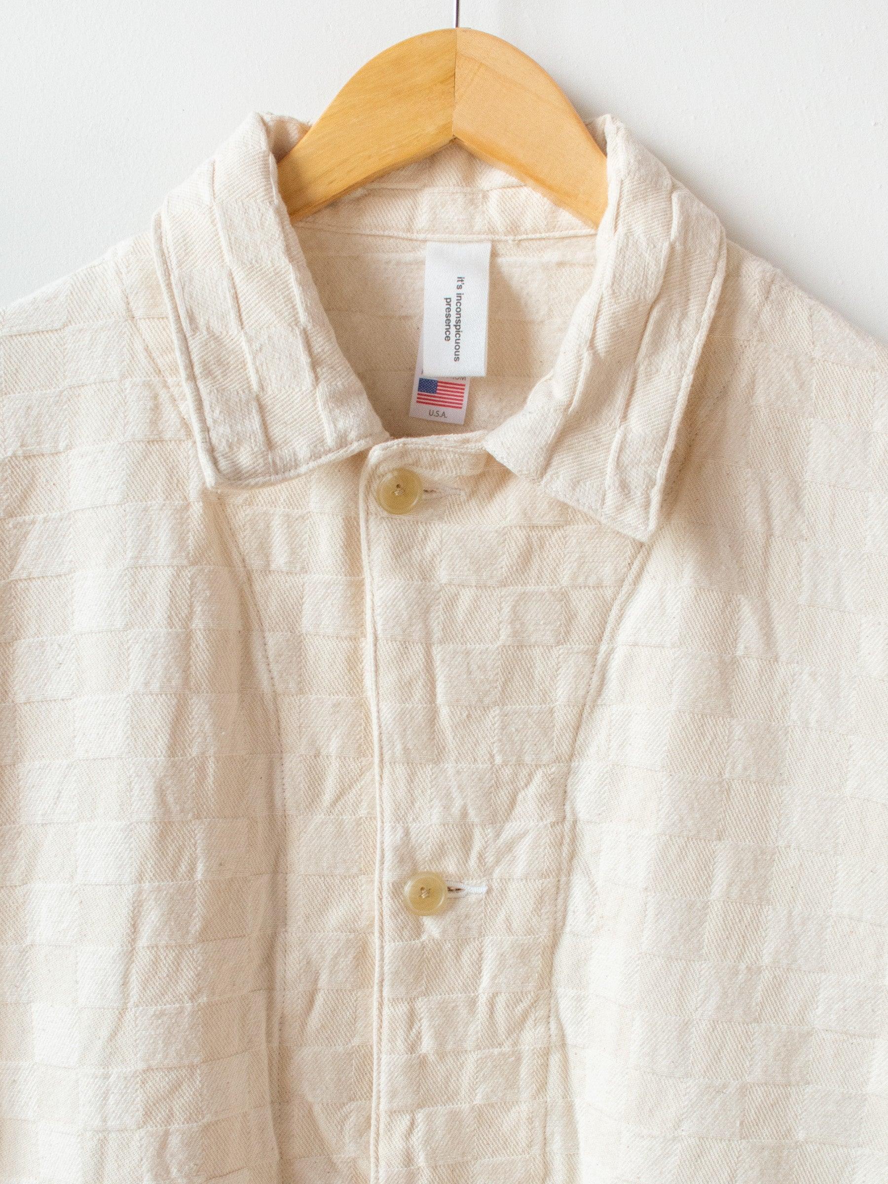 Namu Shop - Niche Block Check Coverall Jacket - Natural