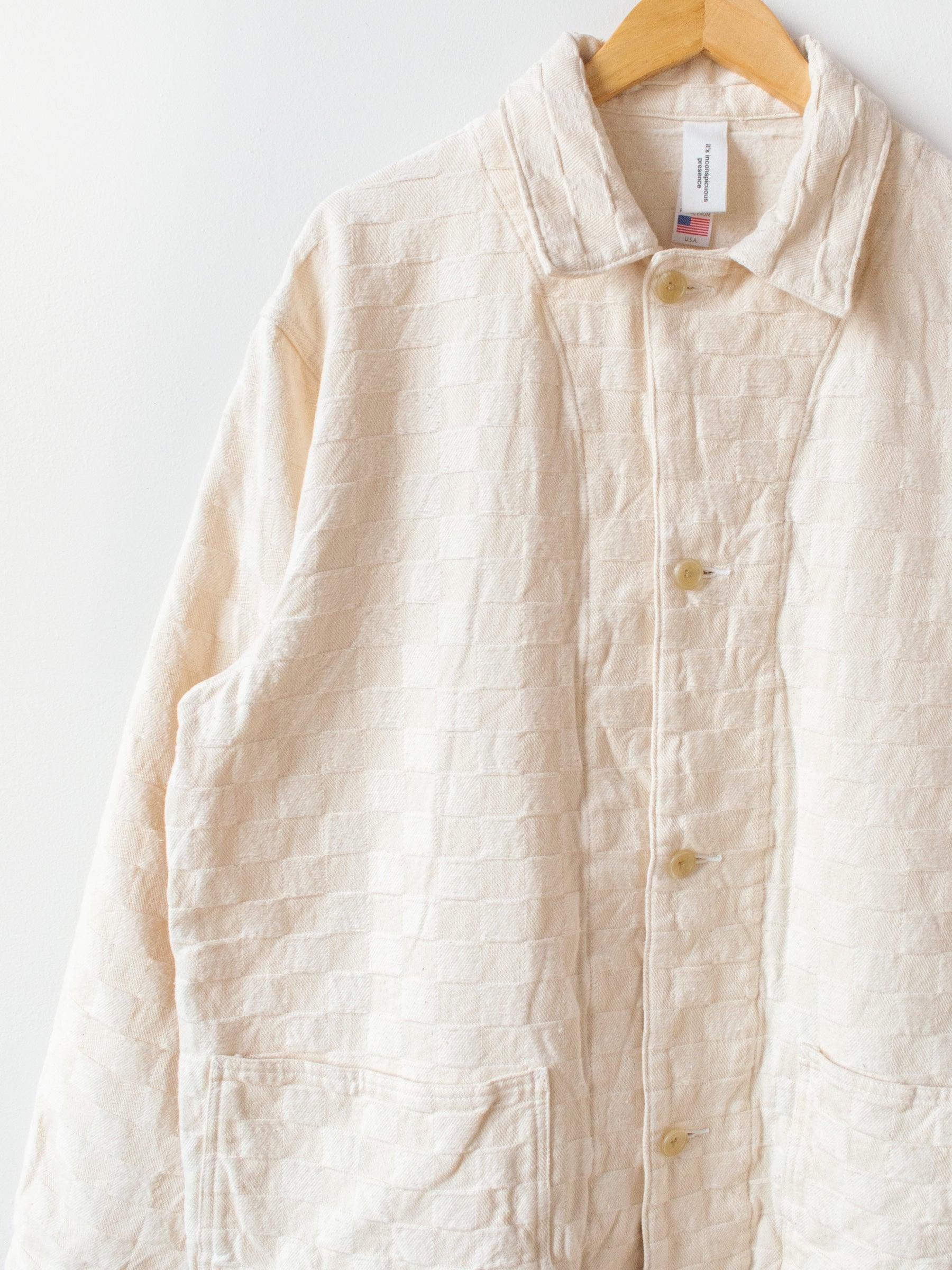 Namu Shop - Niche Block Check Coverall Jacket - Natural