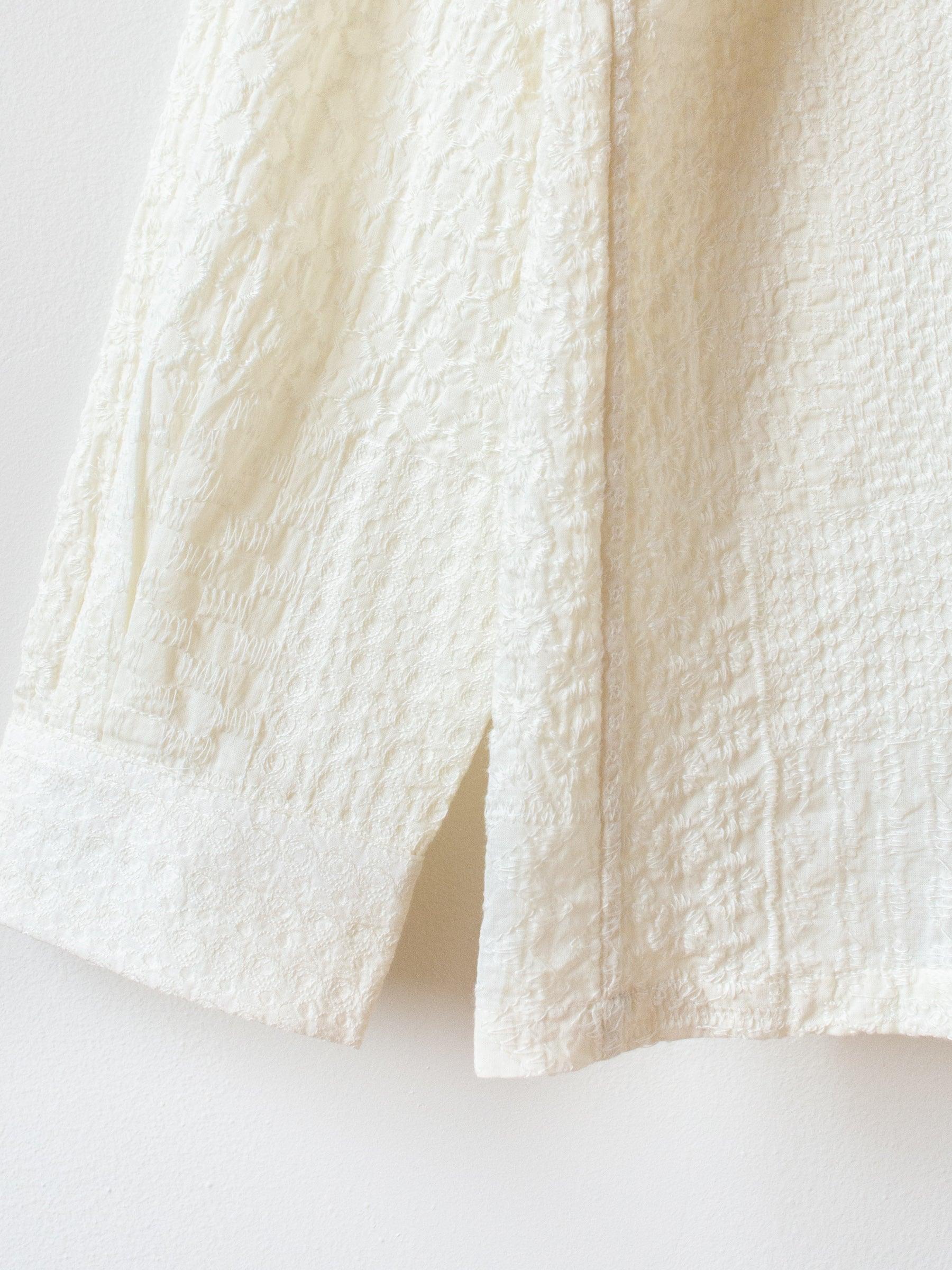 Namu Shop - Niche Crazy Lace Open Collar Shirt - White
