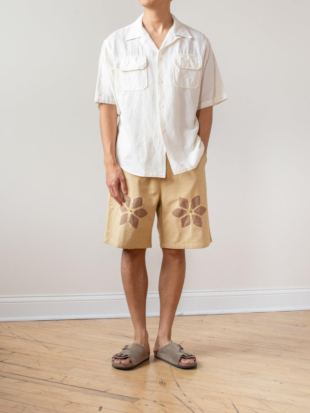 Namu Shop - Niche Flower Cut Work Shorts