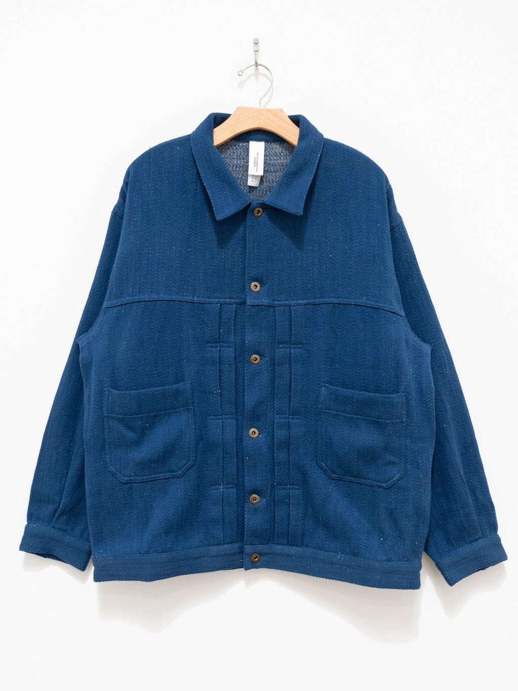 Namu Shop - Niche Handwoven Denim G-Jacket - Blue