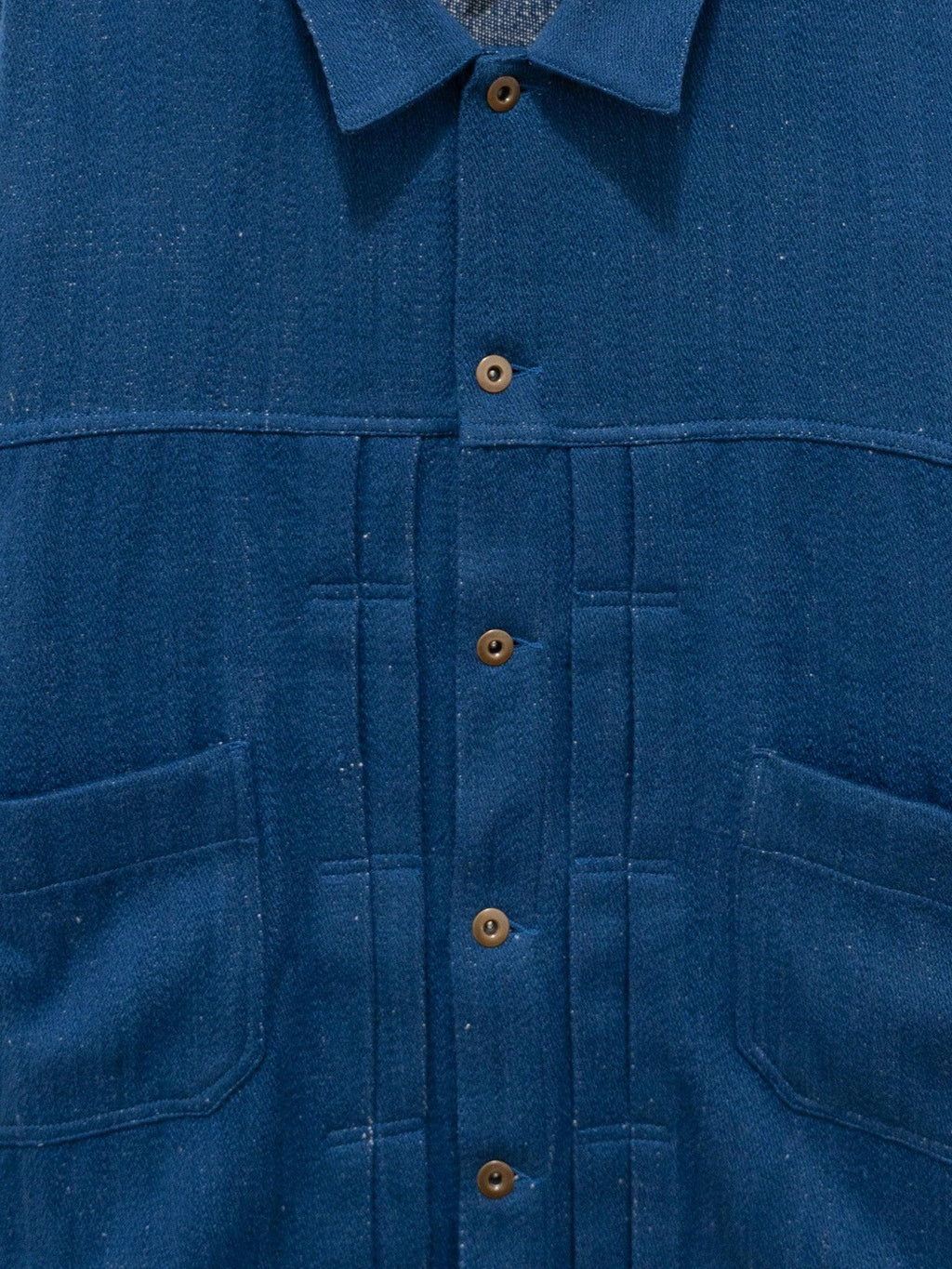 Namu Shop - Niche Handwoven Denim G-Jacket - Blue