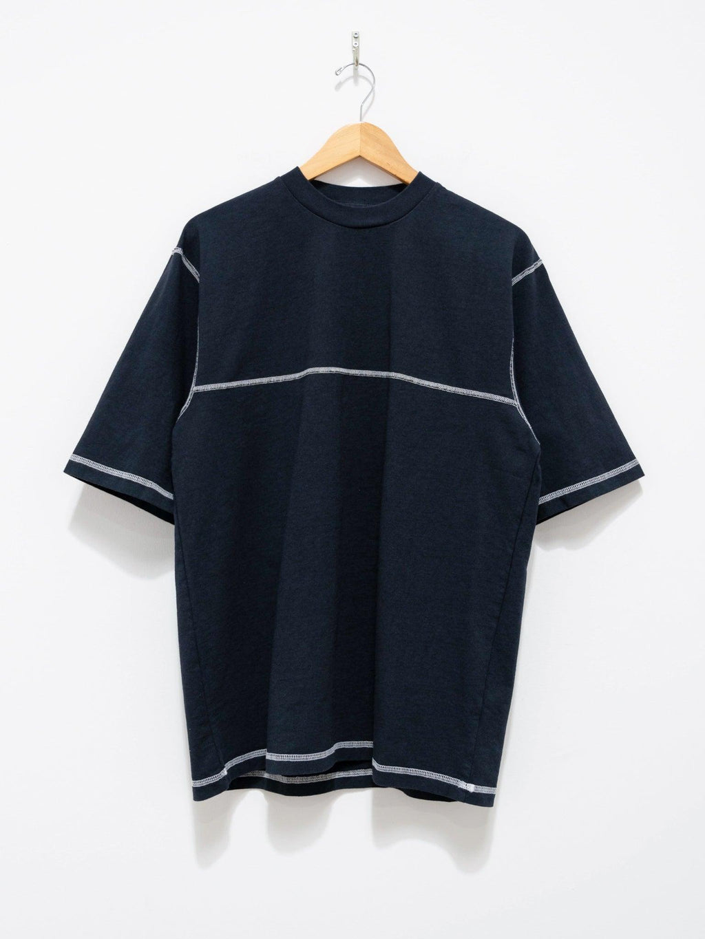 Namu Shop - paa Half Sleeve Flatlock Tee - Dark Navy