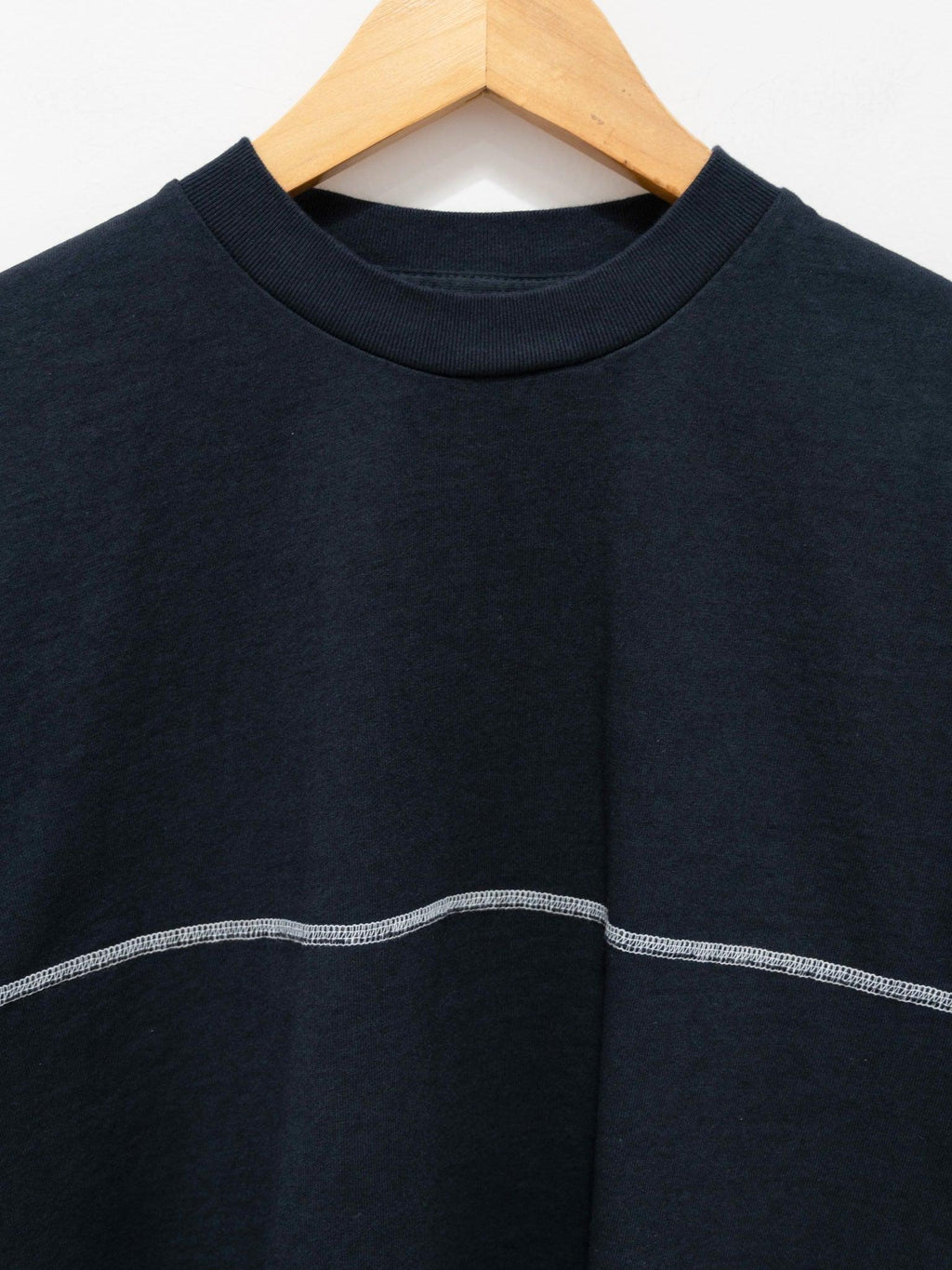 Namu Shop - paa Half Sleeve Flatlock Tee - Dark Navy