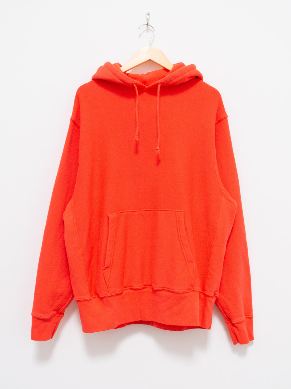 Namu Shop - paa Hooded Pullover Sweatshirt - Red Orange