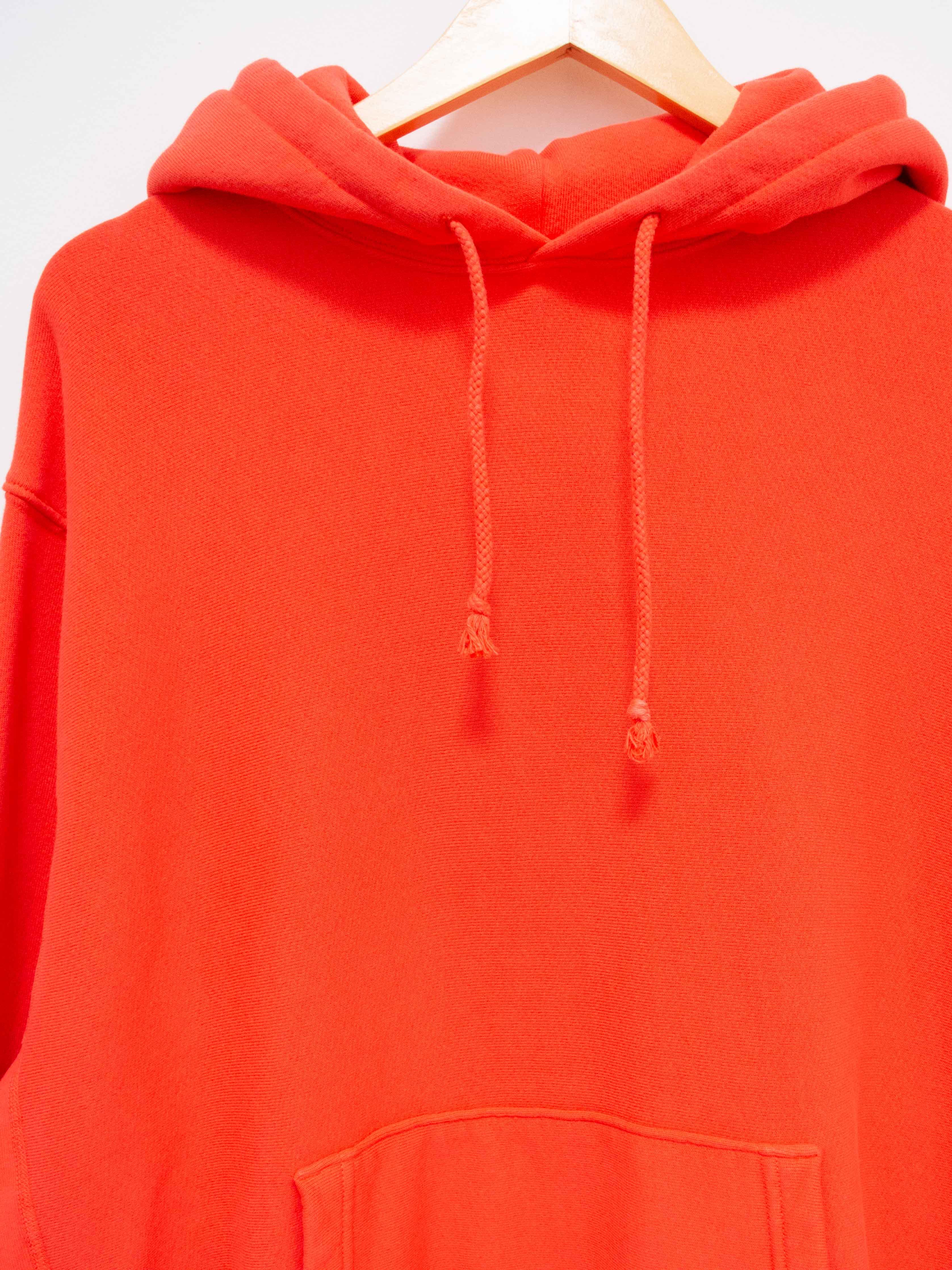 Namu Shop - paa Hooded Pullover Sweatshirt - Red Orange