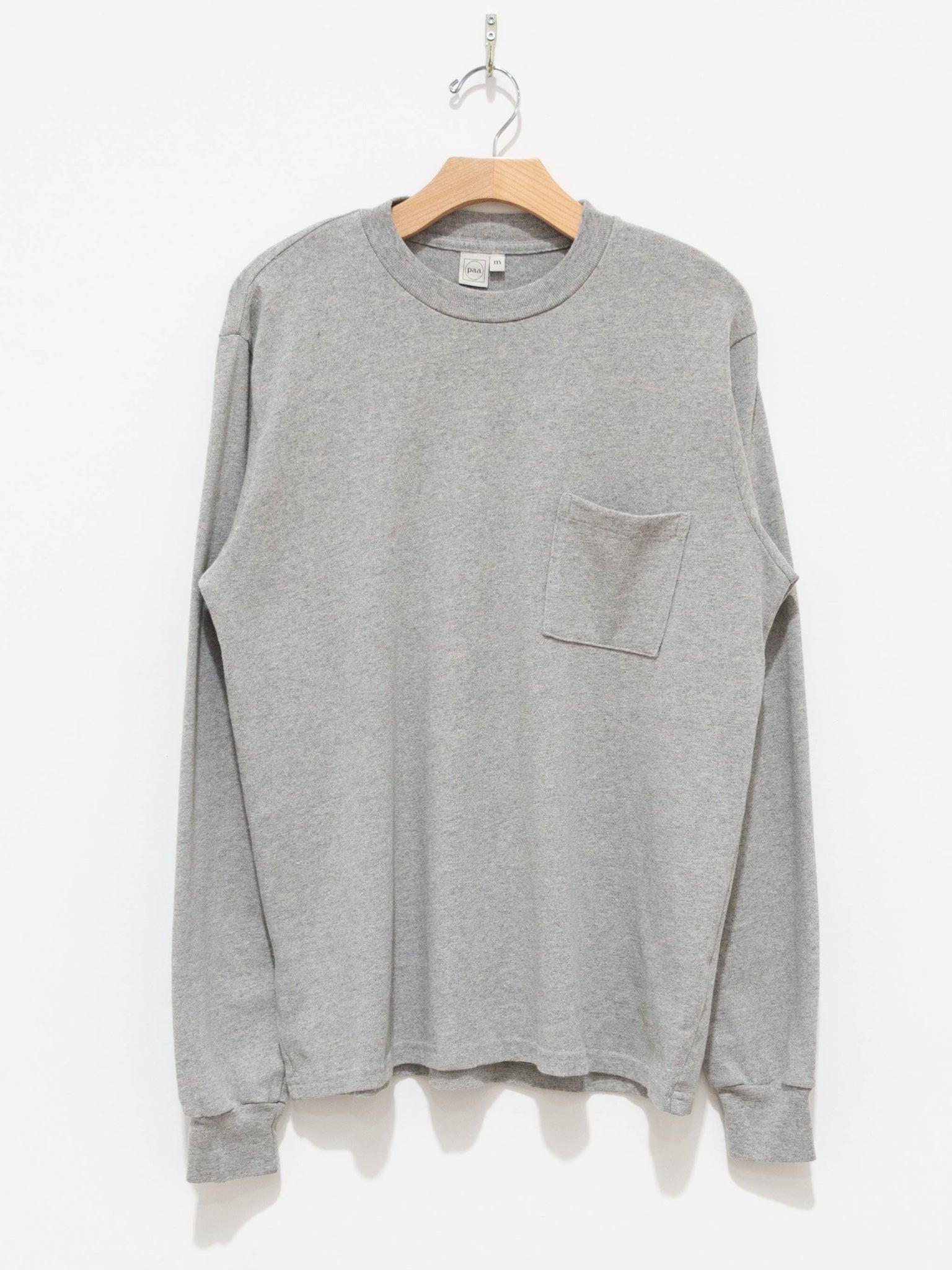 Namu Shop - paa LS Pocket Tee - Heather Gray
