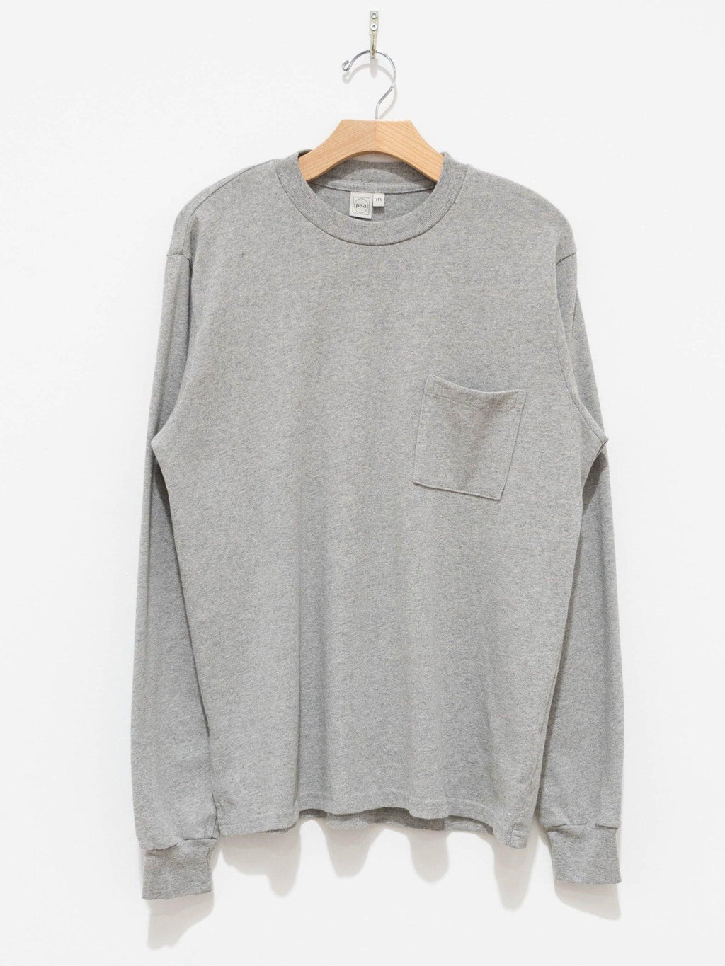 Namu Shop - paa LS Pocket Tee - Heather Gray