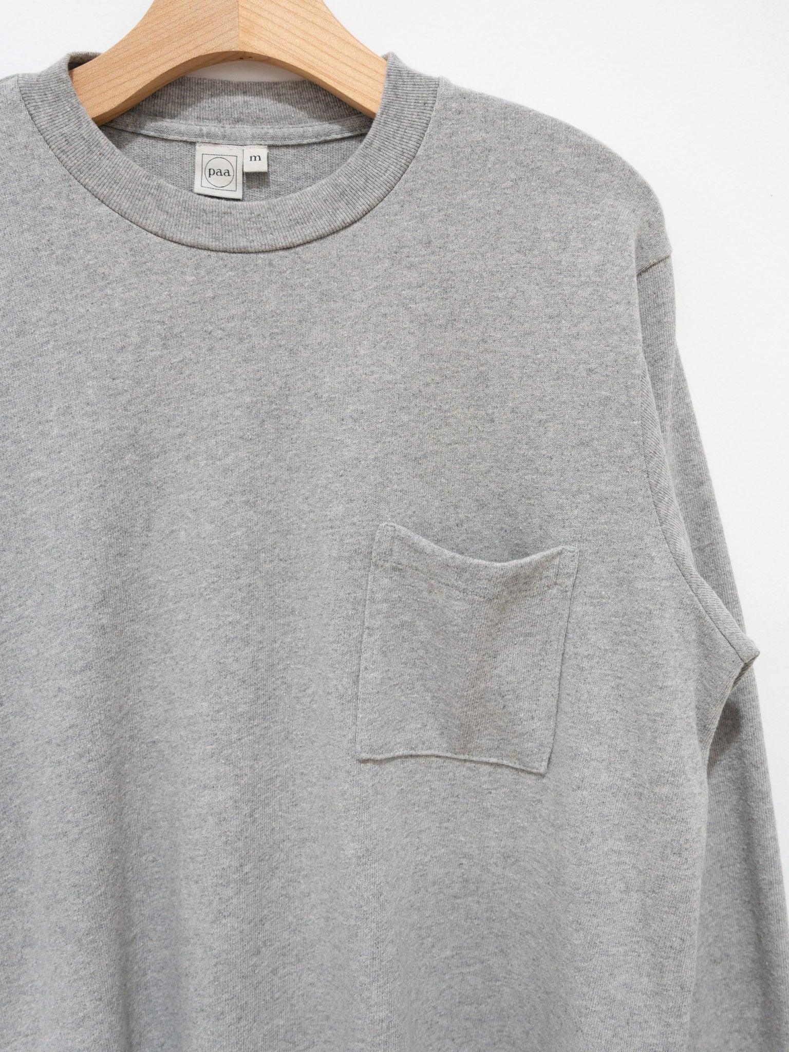 Namu Shop - paa LS Pocket Tee - Heather Gray