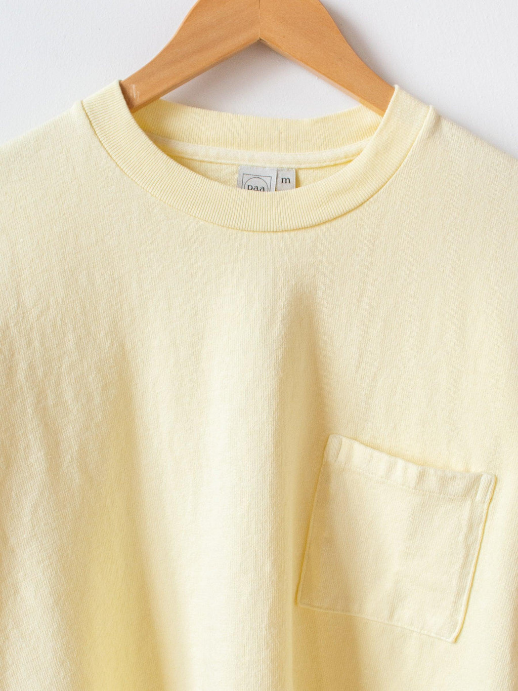 Namu Shop - paa LS Pocket Tee - Pale Yellow