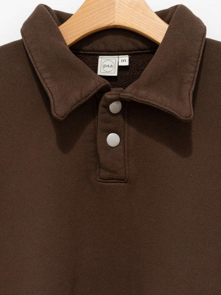 トップス paa ls polo sweatshirt two coffee namu-shop-paa-ls-polo-