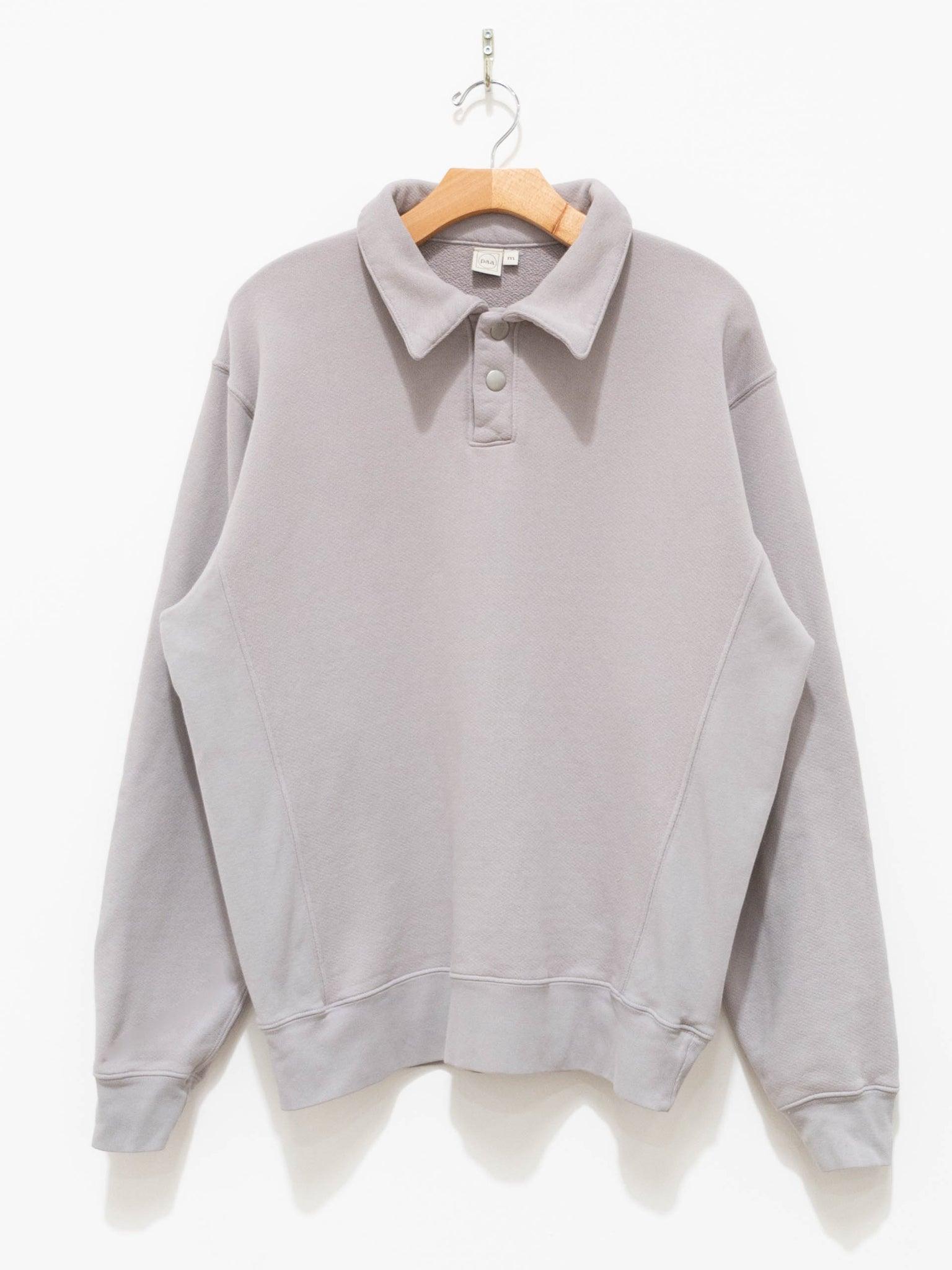 Namu Shop - paa LS Polo Sweatshirt Two - Gray