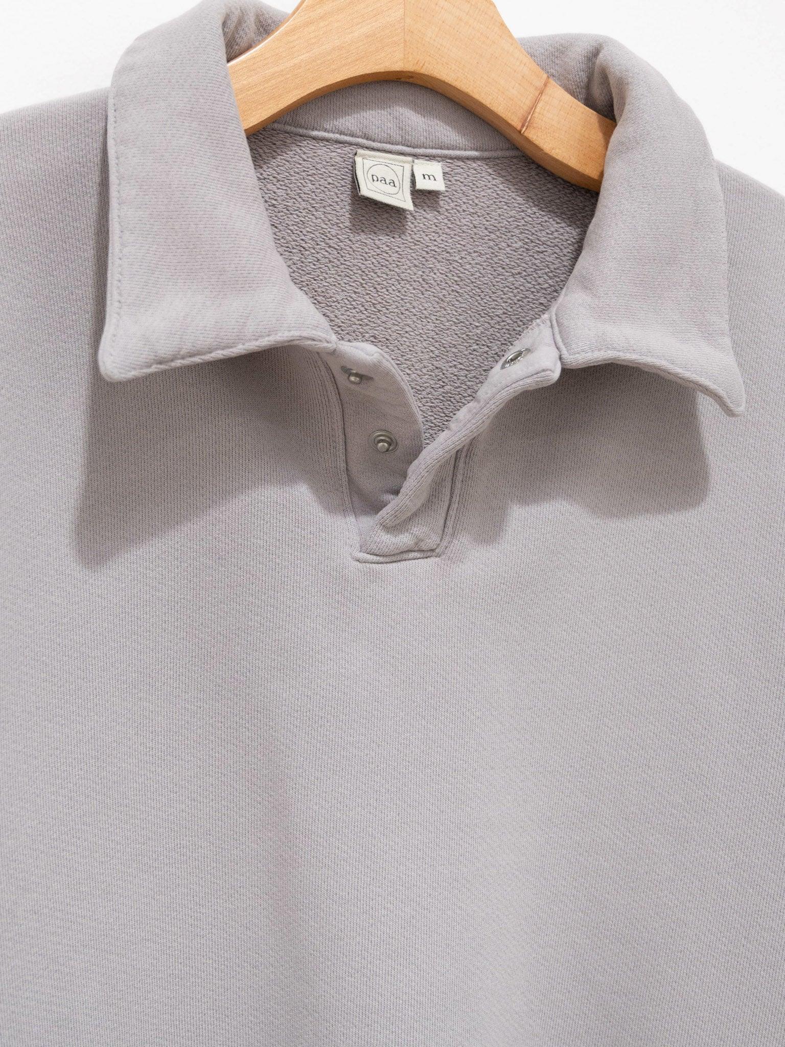 Namu Shop - paa LS Polo Sweatshirt Two - Gray