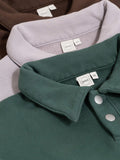 Namu Shop - paa LS Polo Sweatshirt Two - Gray