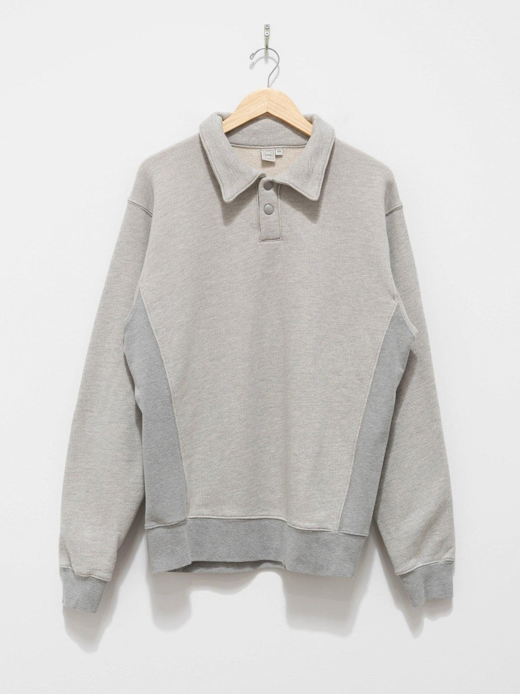 Namu Shop - paa LS Polo Sweatshirt Two - Heather Gray