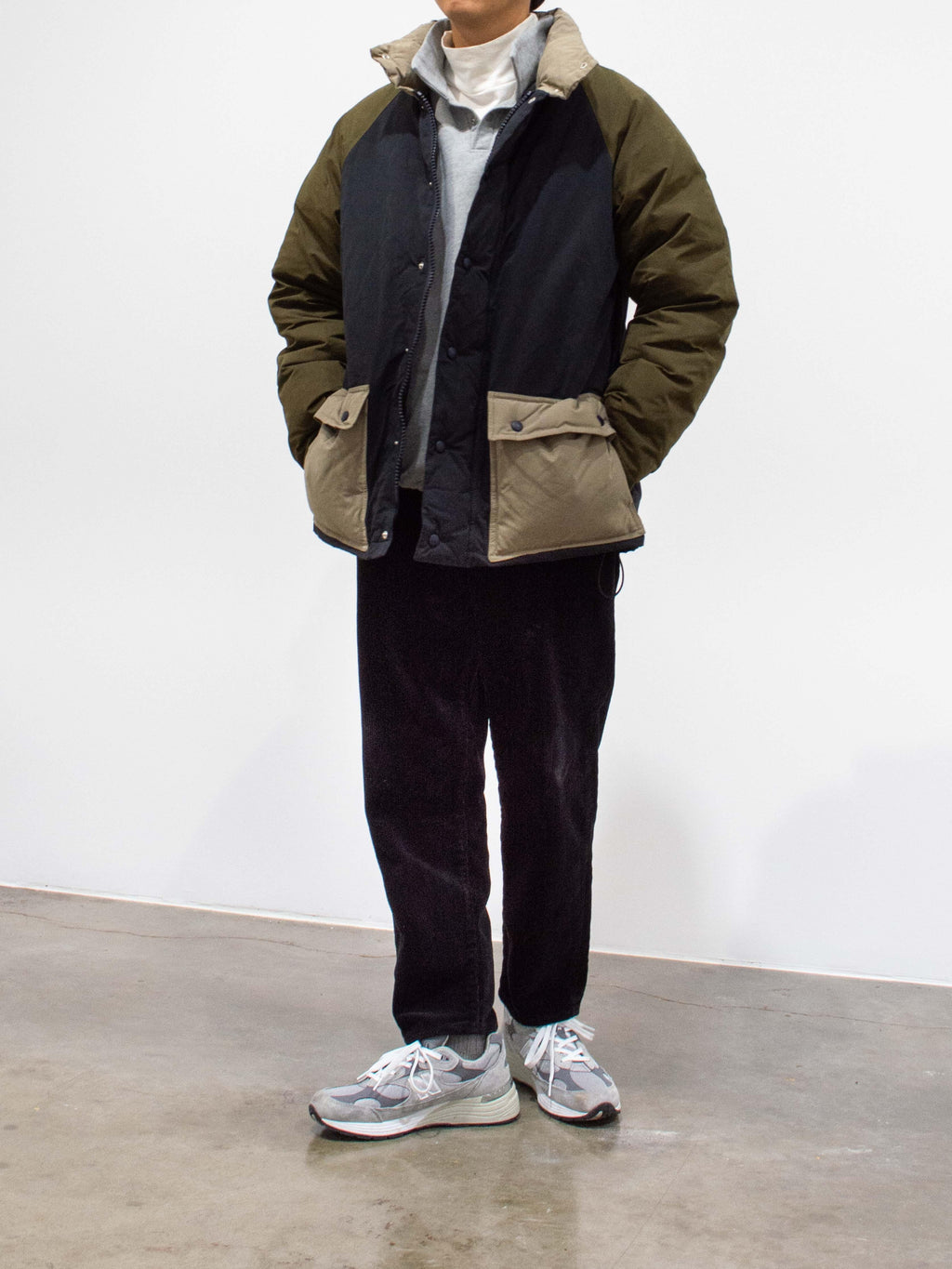 Namu Shop - paa Puft Jacket - Navy/Olive/Khaki
