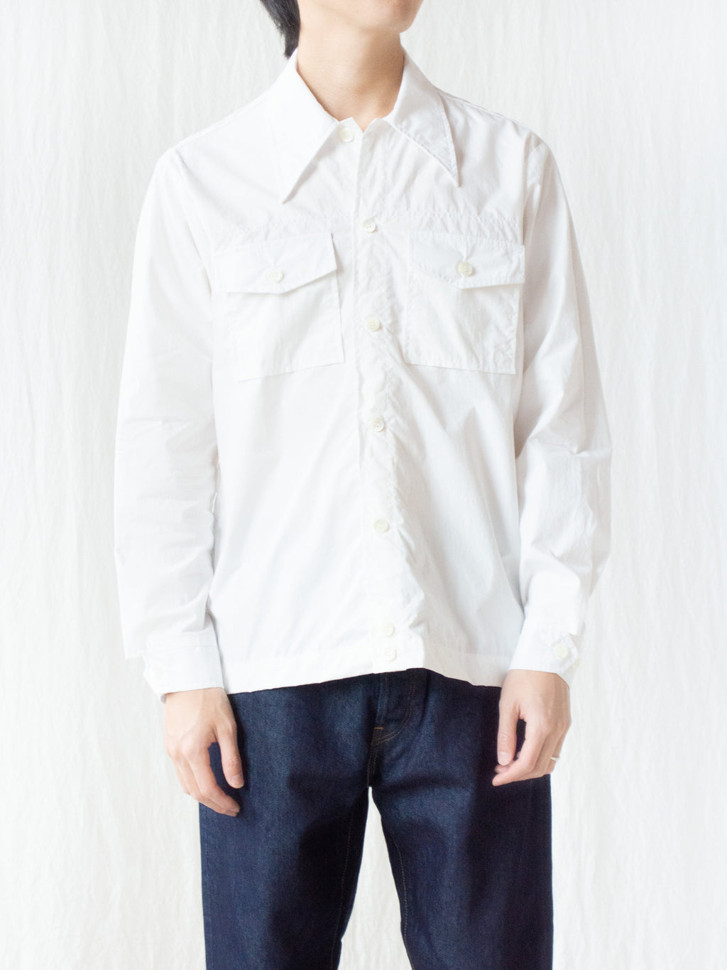 Namu Shop - paa Rodeo Shirt - White Typewriter Cotton