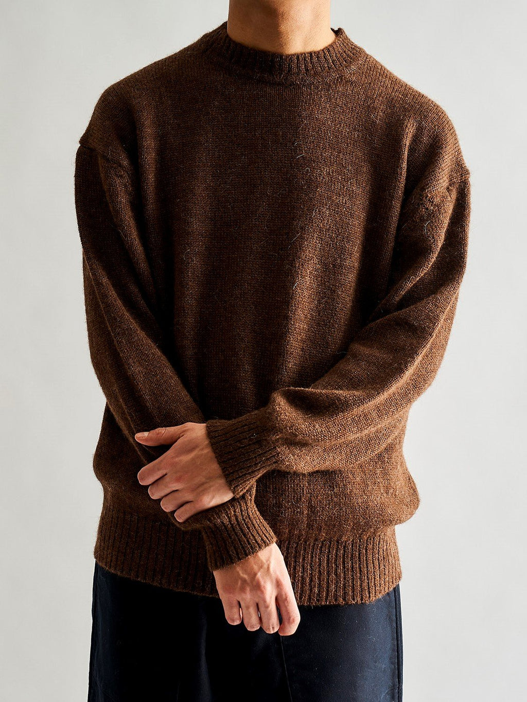 Namu Shop - Phlannel Baby Alpaca Crewneck Knit - Walnut
