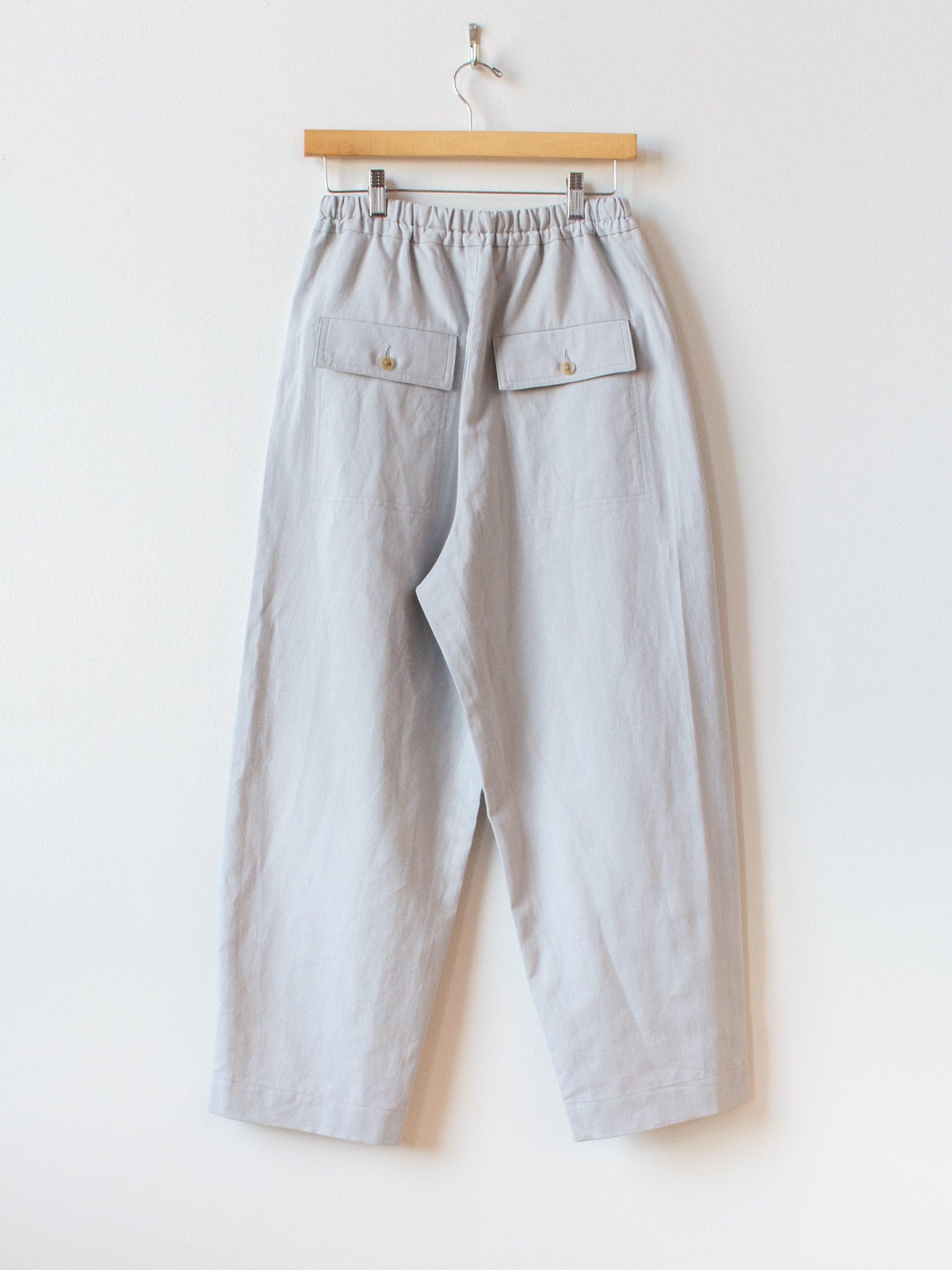 Namu Shop - Phlannel Cotton Linen Canvas Easy Trousers - Gray Blue