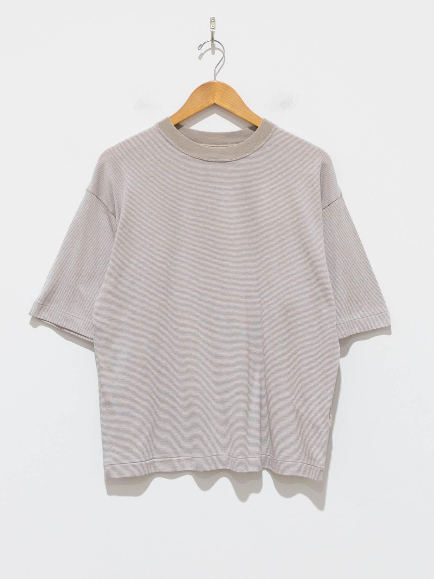 Cotton Linen Links Border T-Shirt (Women's) - Beige