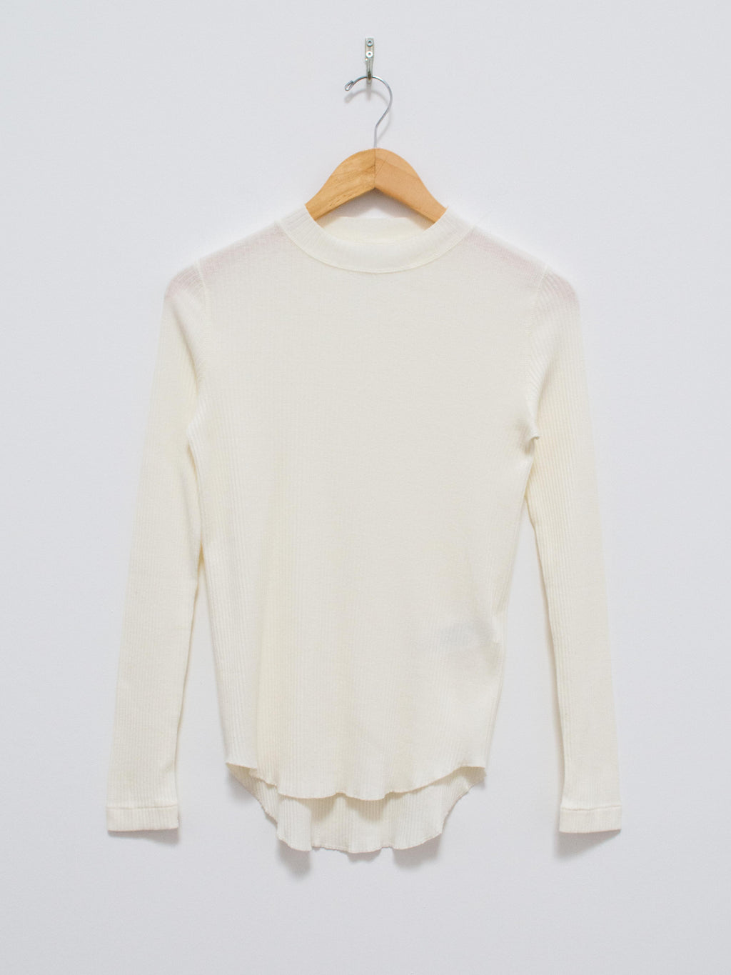 Namu Shop - Phlannel Cotton Silk Rib Crewneck Tee - Ivory