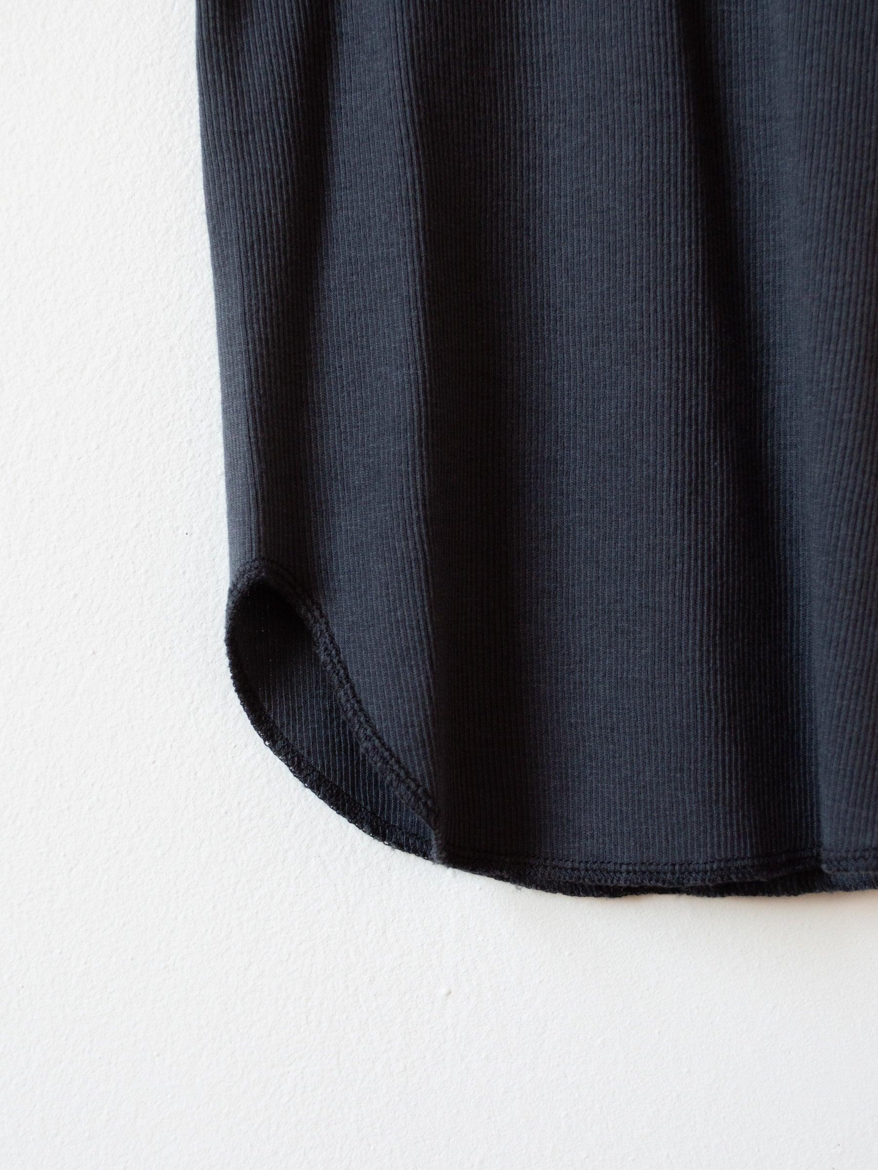 Namu Shop - Phlannel Cotton Silk Rib Seamless Tank Top - Deep Gray