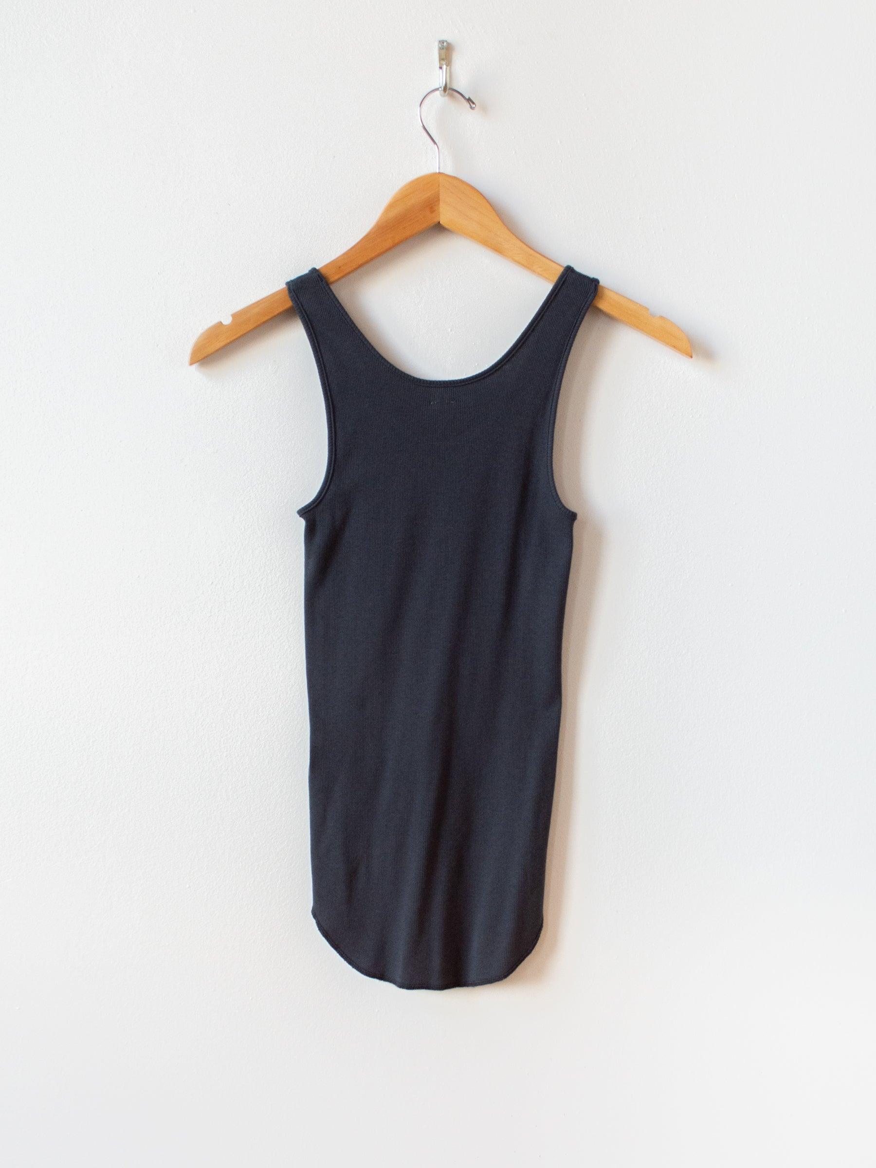 Namu Shop - Phlannel Cotton Silk Rib Seamless Tank Top - Deep Gray