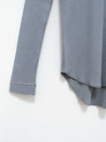 Namu Shop - Phlannel Cotton Silk Rib Turtleneck Tee - Gray Blue