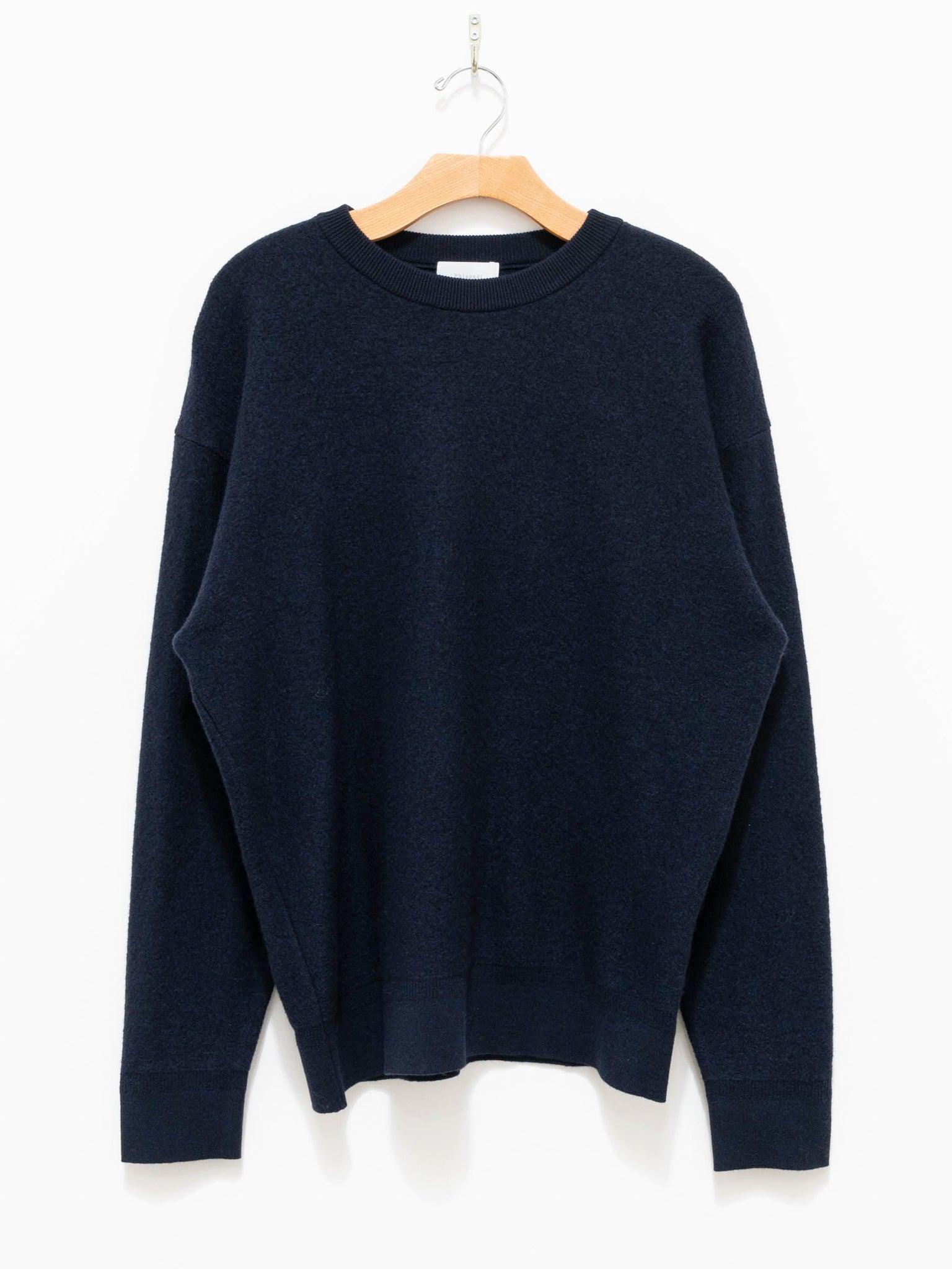 Namu Shop - Phlannel Cut and Sew Wool Crewneck - Navy