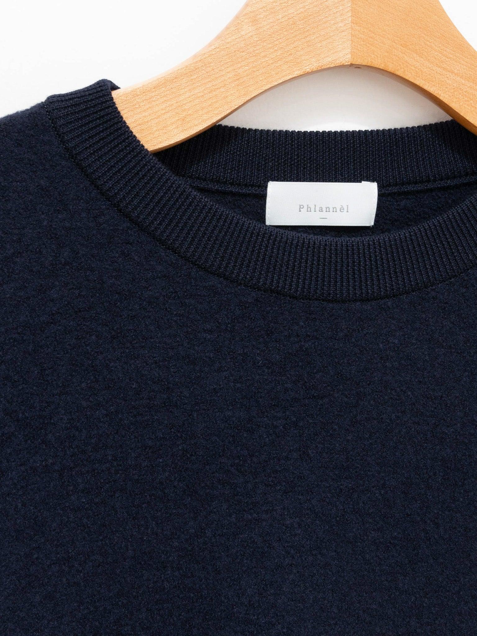 Namu Shop - Phlannel Cut and Sew Wool Crewneck - Navy