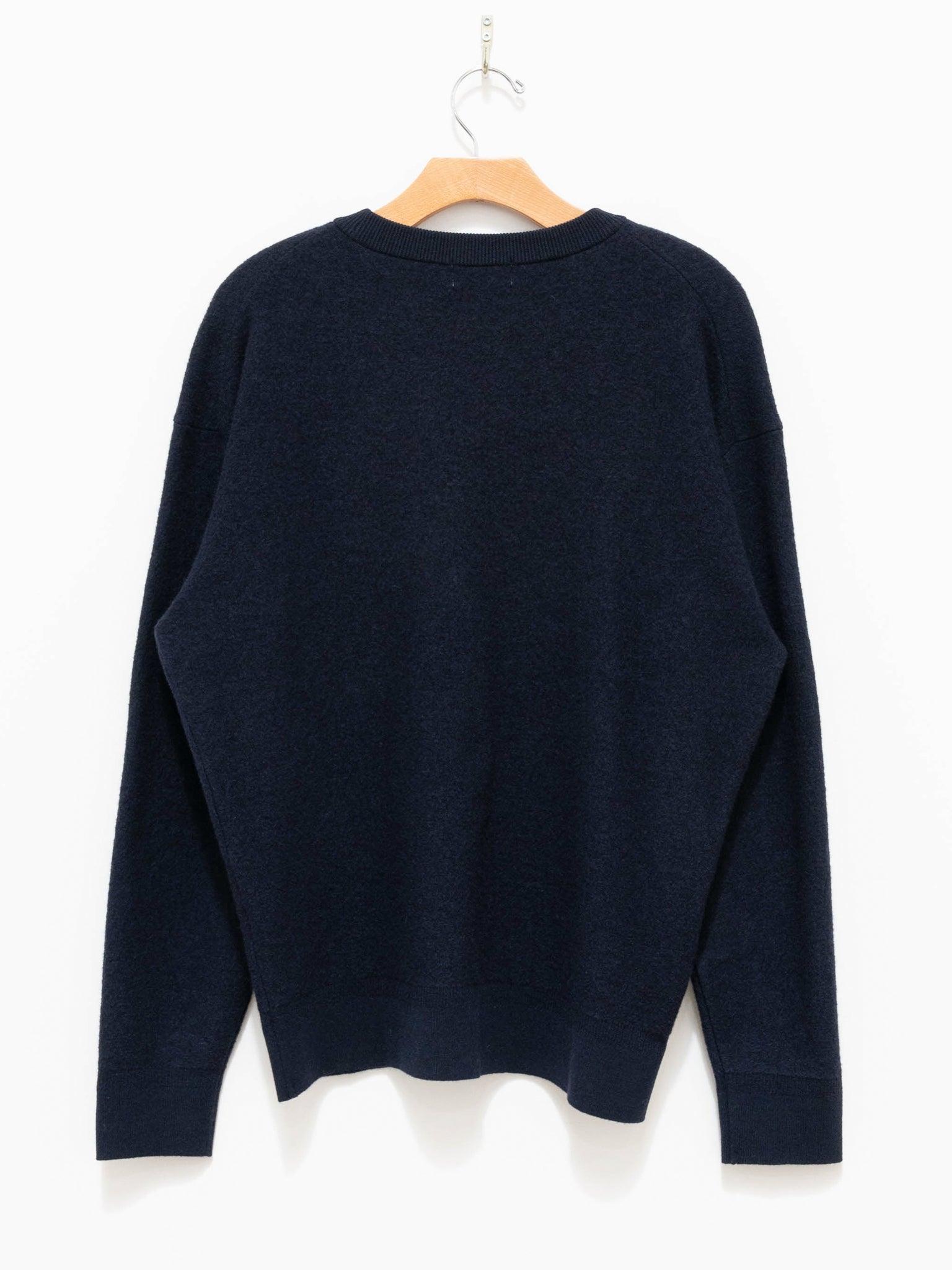 Namu Shop - Phlannel Cut and Sew Wool Crewneck - Navy