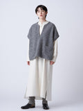Namu Shop - Phlannel Felt Wool Knit Poncho - Charcoal