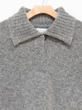 Namu Shop - Phlannel Felt Wool Knit Skipper Poncho - Gray