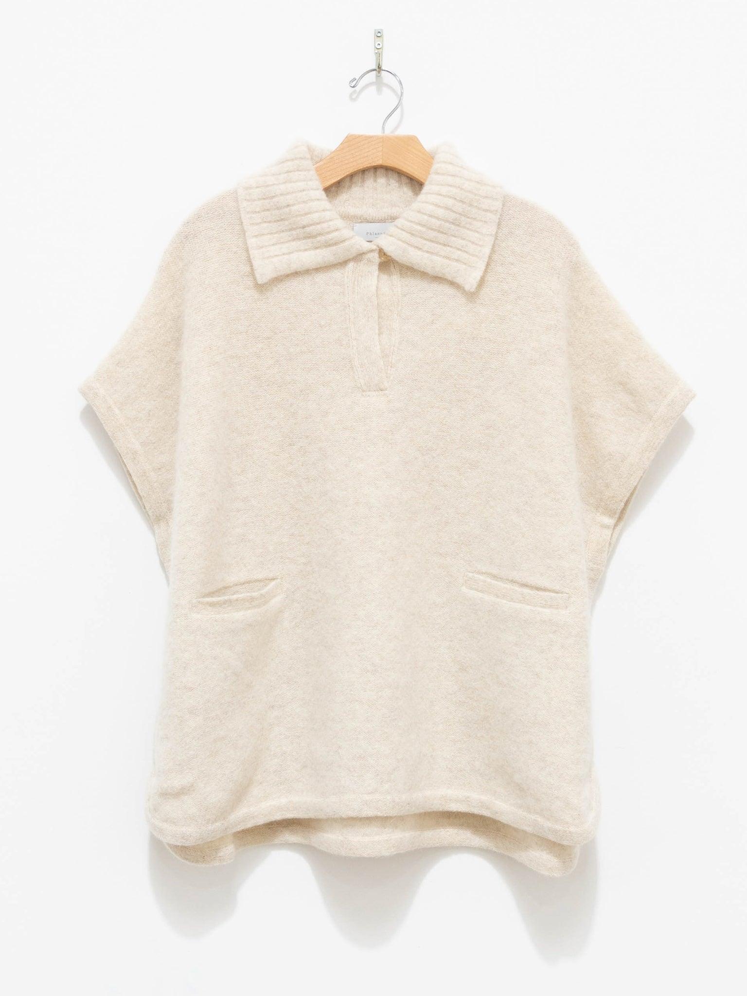 Namu Shop - Phlannel Felt Wool Knit Skipper Poncho - White