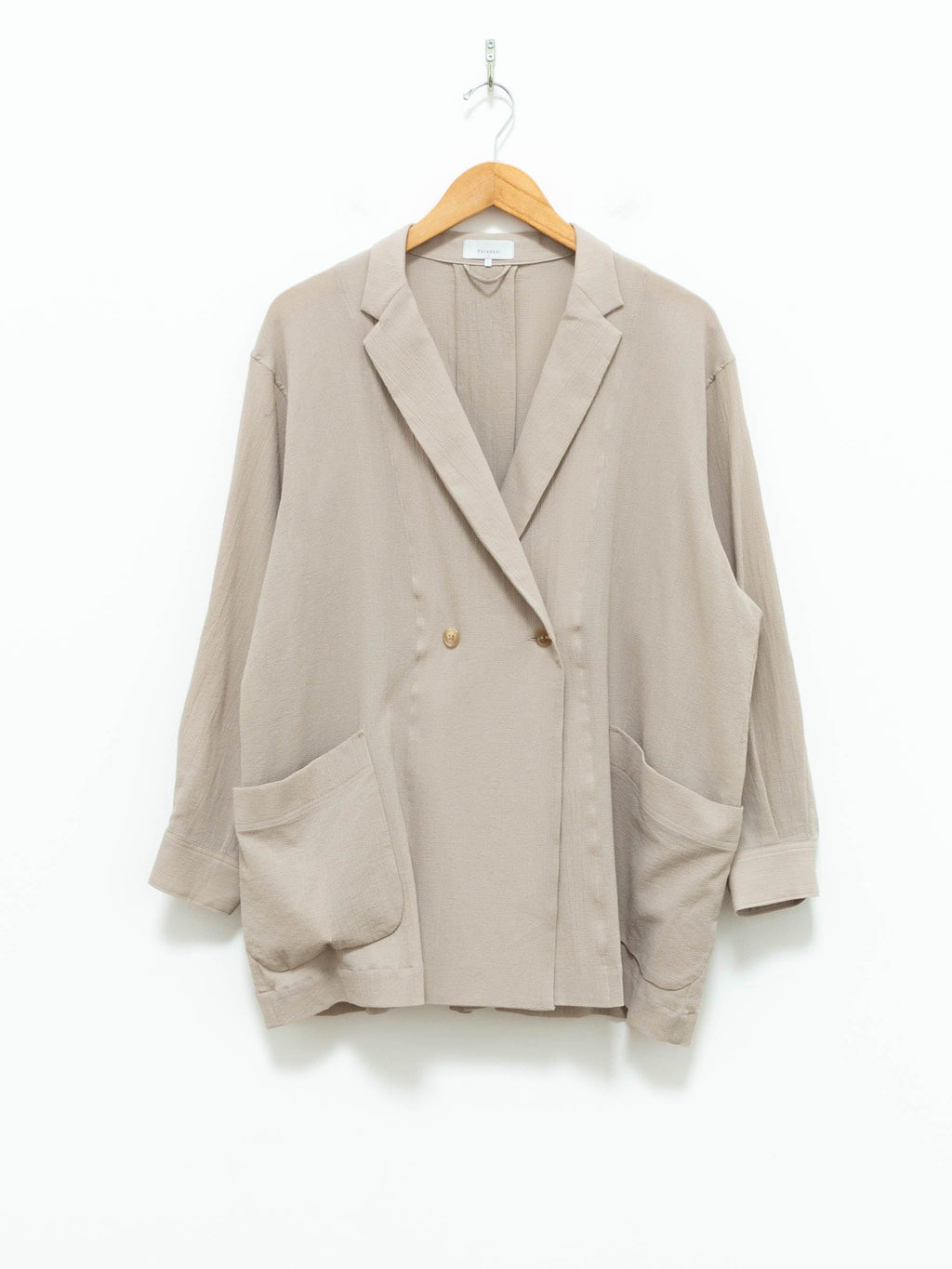 Namu Shop - Phlannel Hard Twist Cotton Light Duster Jacket - Pale Beige