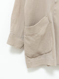Namu Shop - Phlannel Hard Twist Cotton Light Duster Jacket - Pale Beige