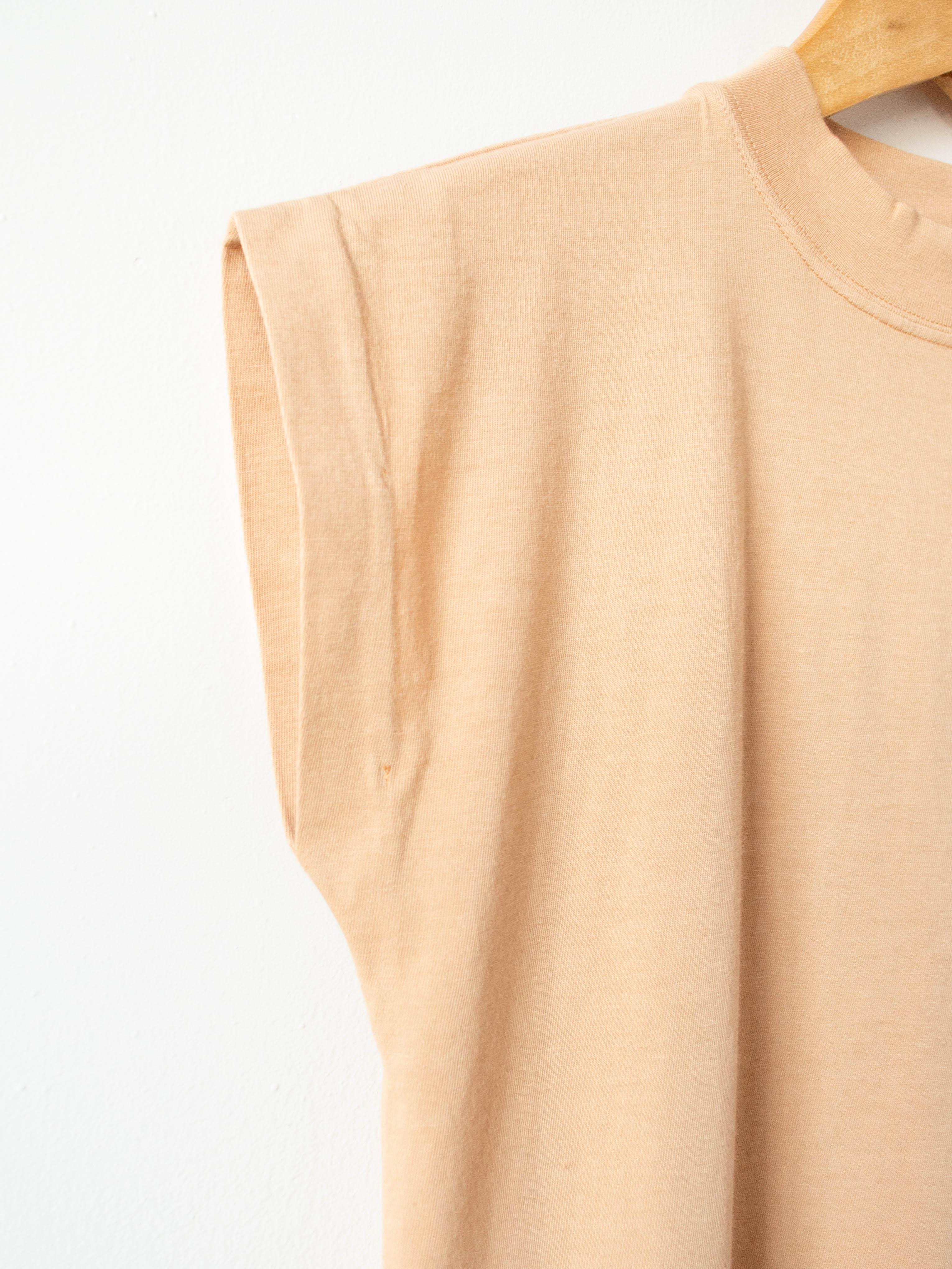 Namu Shop - Phlannel Light Suvin Cotton French-sleeve T-shirt - Orange