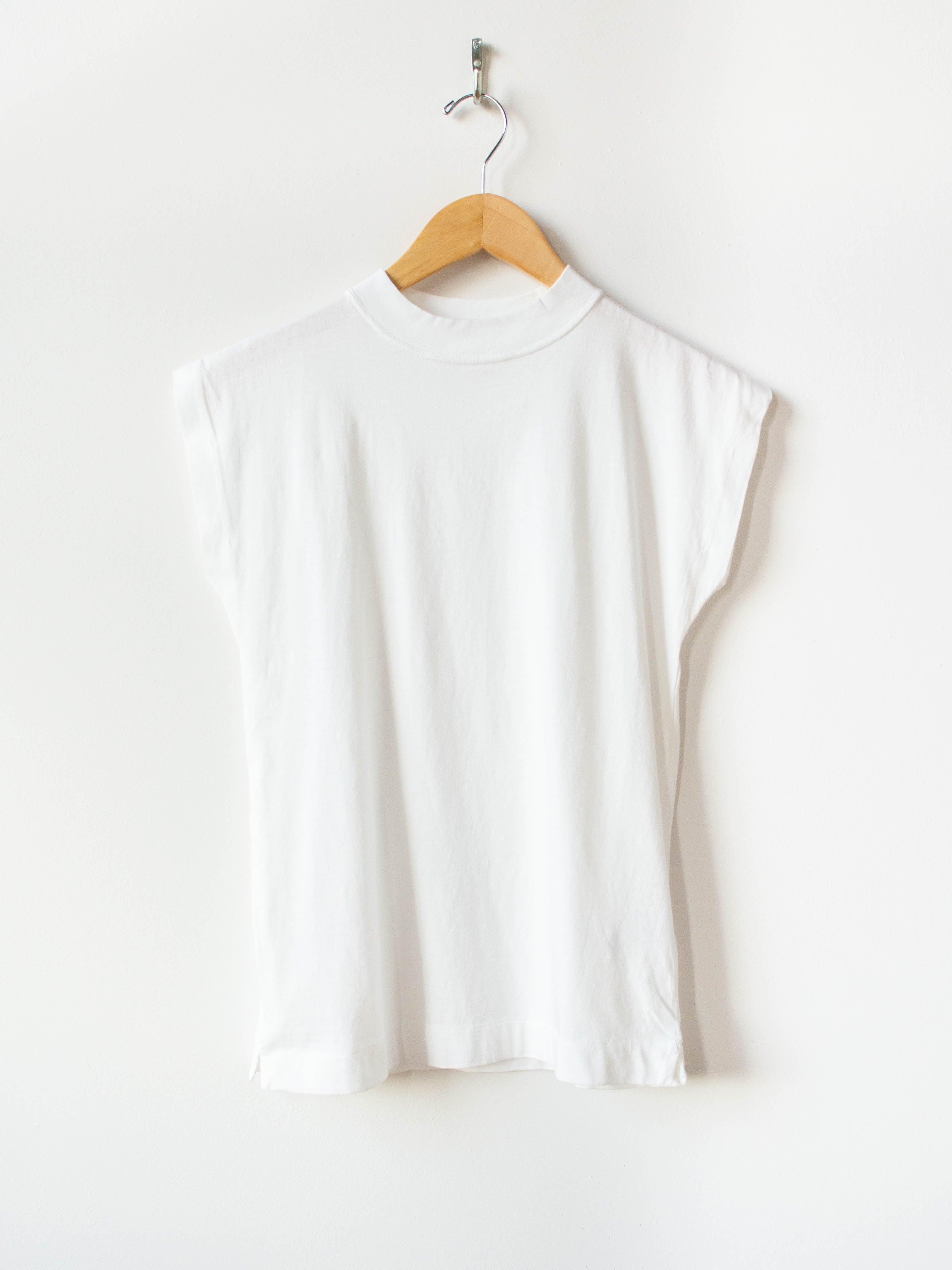 Namu Shop - Phlannel Light Suvin Cotton French-sleeve T-shirt - White
