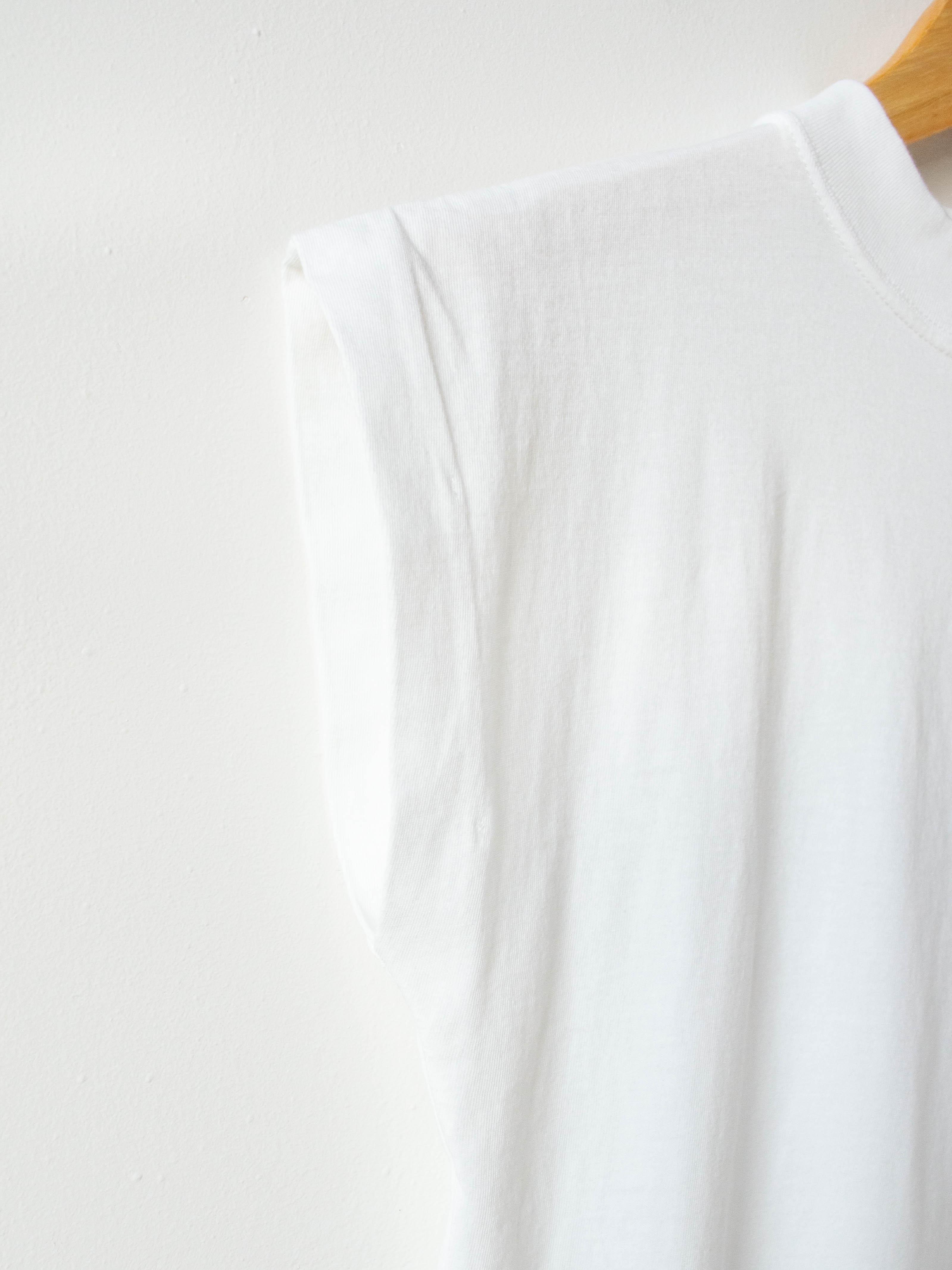 Namu Shop - Phlannel Light Suvin Cotton French-sleeve T-shirt - White