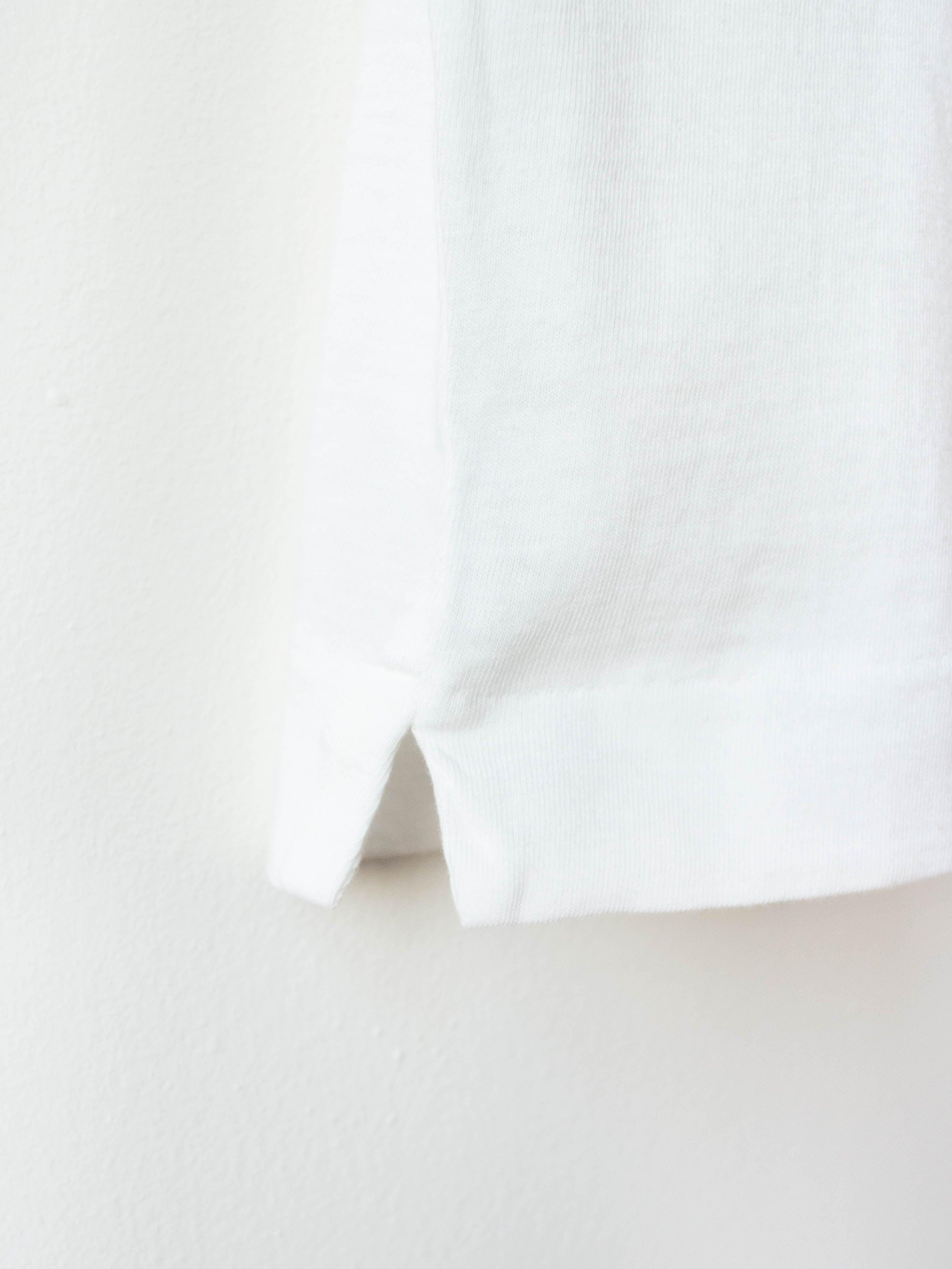 Namu Shop - Phlannel Light Suvin Cotton French-sleeve T-shirt - White