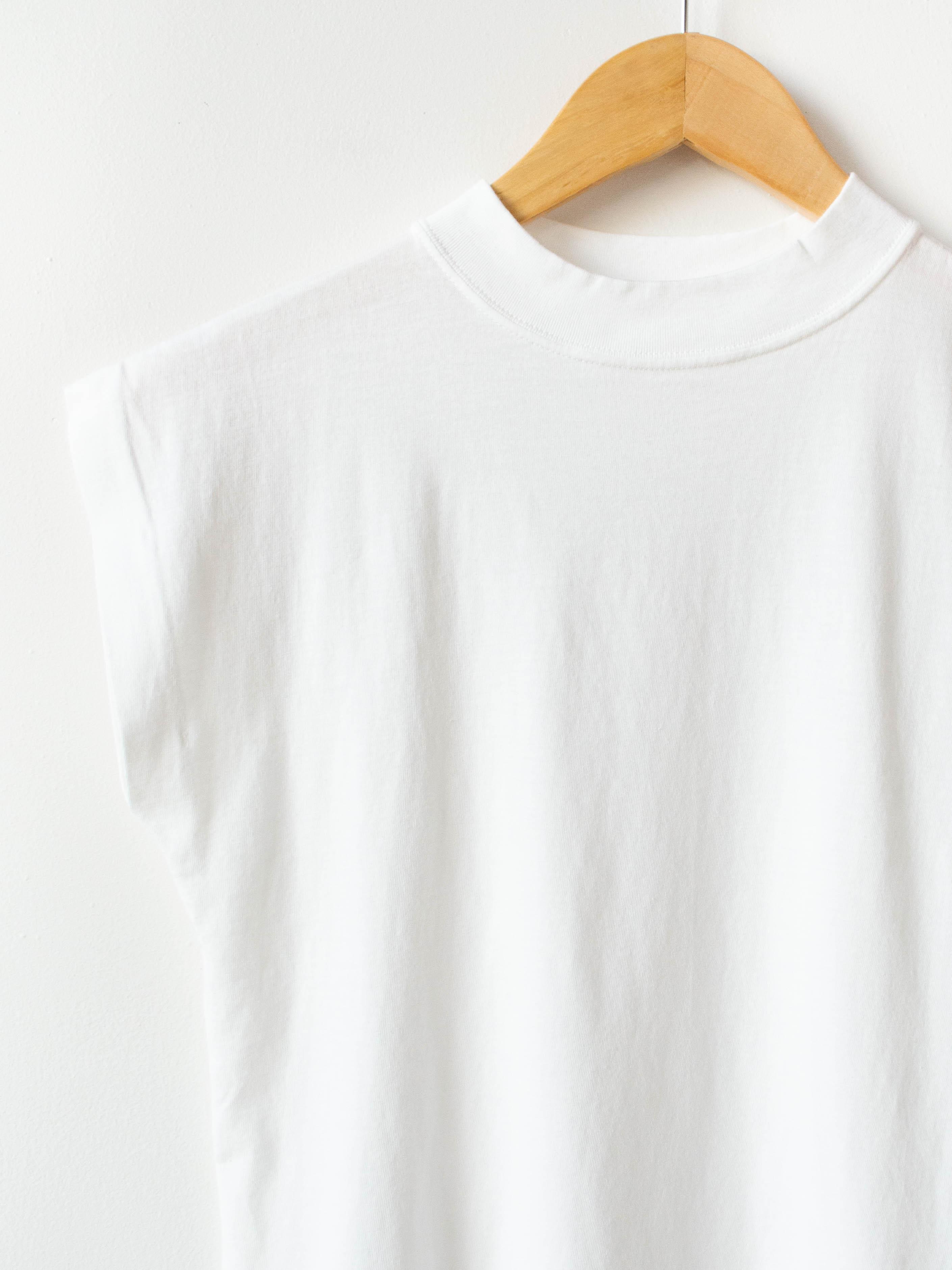 Namu Shop - Phlannel Light Suvin Cotton French-sleeve T-shirt - White